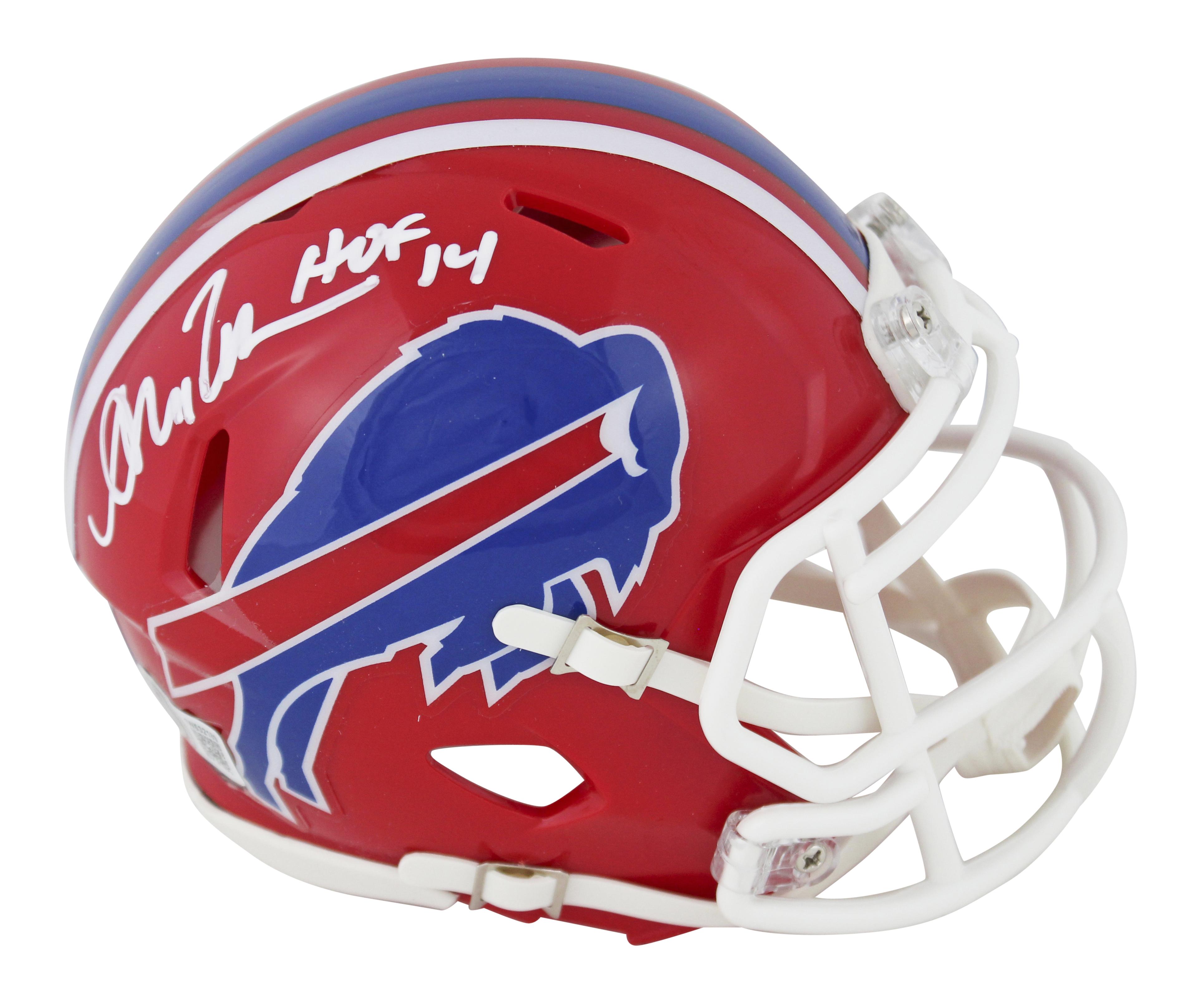 Andre Reed Signed Bills Speed Mini Helmet Inscribed "HOF 14" (Beckett) at PristineAuction.com Andre Reed Signed Bills Speed Mini Helmet Inscribed "HOF 14" (Beckett) at PristineAuction.com