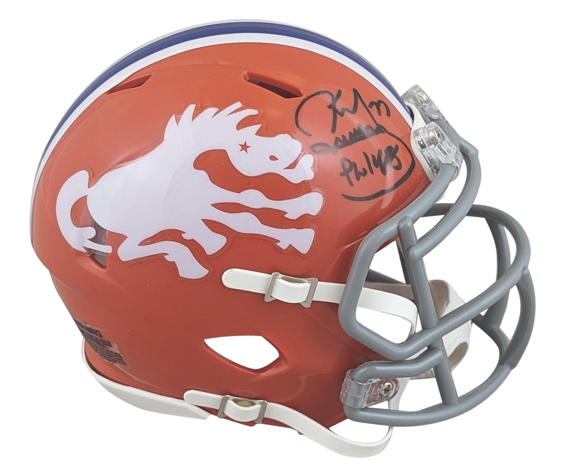 Karl Mecklenburg Signed Broncos 1966 Throwback Speed Mini Helmet (Beckett) at PristineAuction.com Karl Mecklenburg Signed Broncos 1966 Throwback Speed Mini Helmet (Beckett) at PristineAuction.com