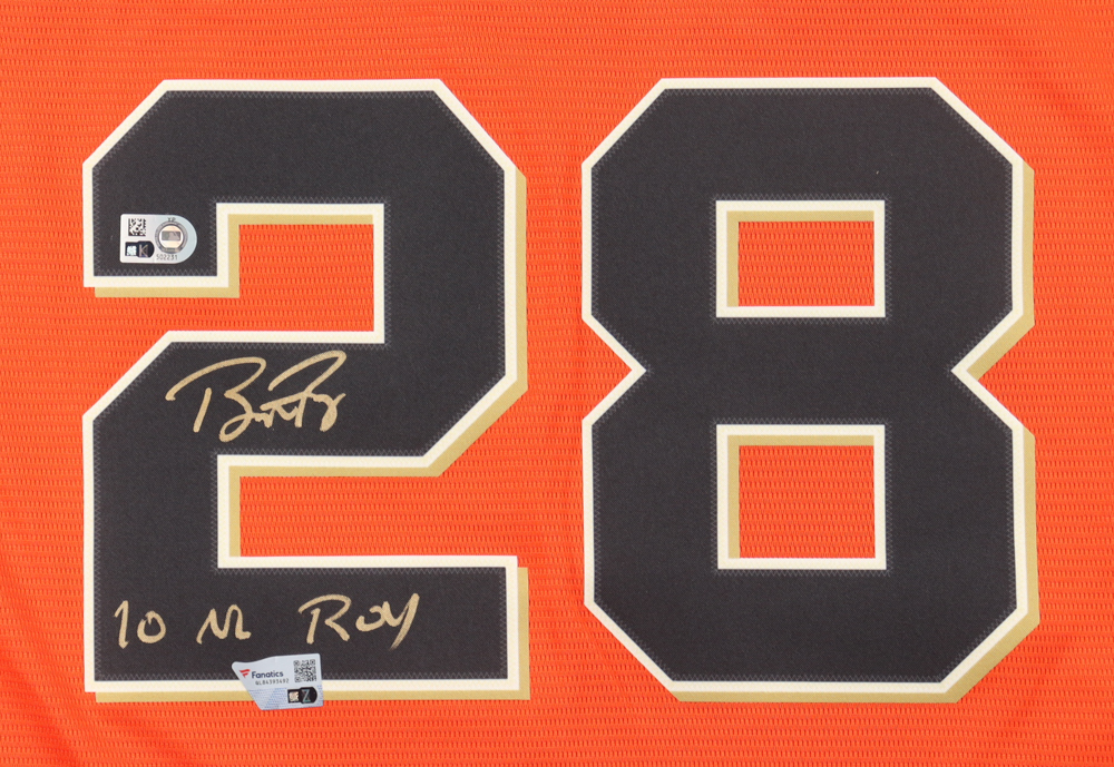 Buster Posey Signed Giants Jersey Inscribed "10 NL ROY" (Fanatics & MLB) at PristineAuction.com Buster Posey Signed Giants Jersey Inscribed "10 NL ROY" (Fanatics & MLB) at PristineAuction.com