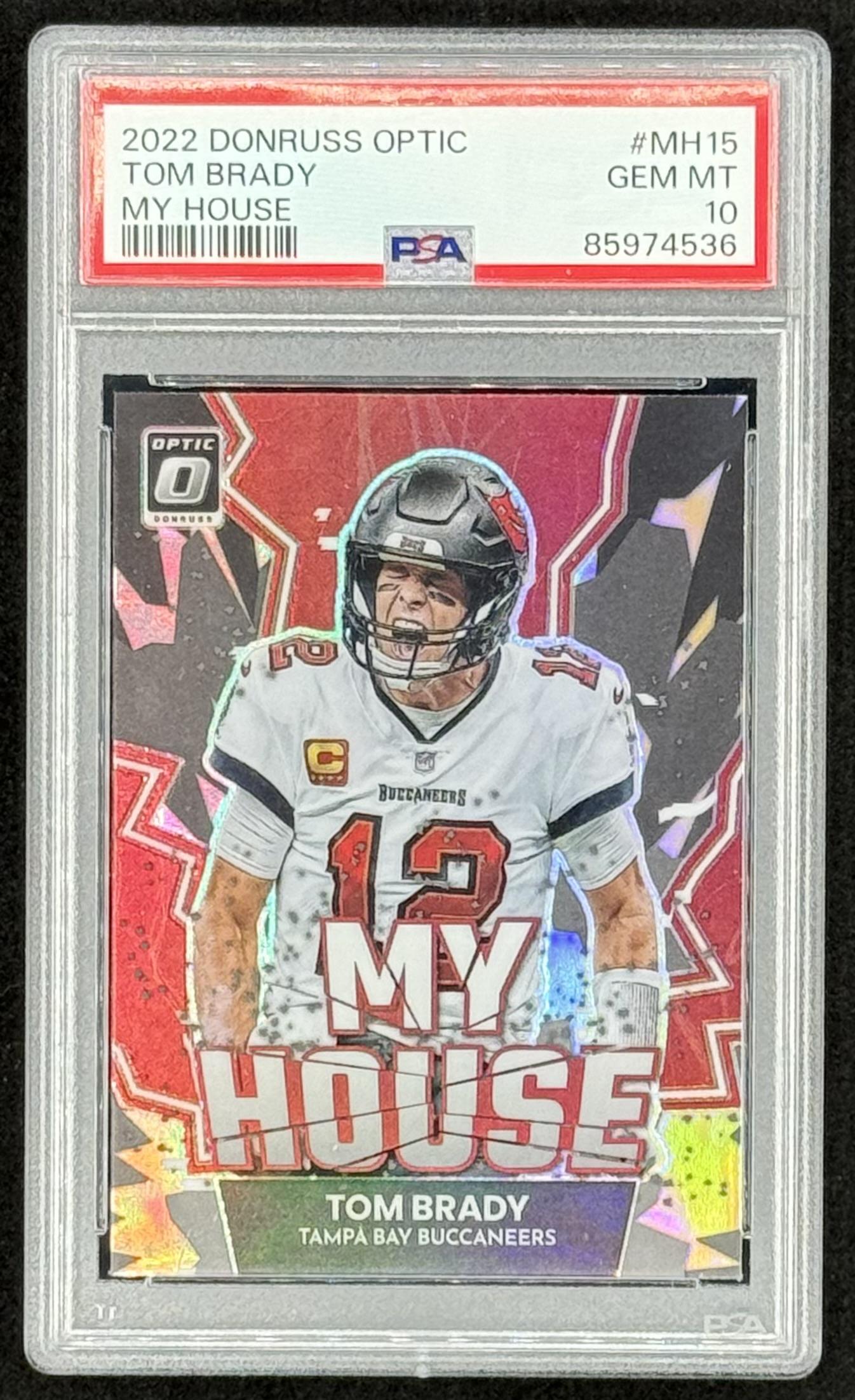 Tom Brady 2022 Donruss Optic My House! #15 (PSA 10) at PristineAuction.com Tom Brady 2022 Donruss Optic My House! #15 (PSA 10) at PristineAuction.com