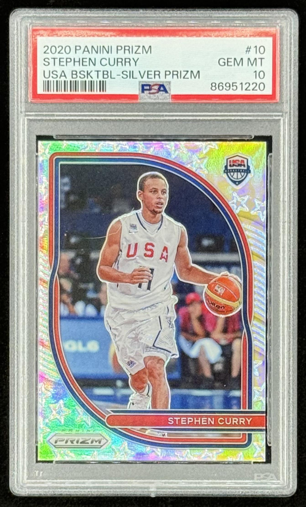 2020 Stephen Curry Silver Prizm PSA 10