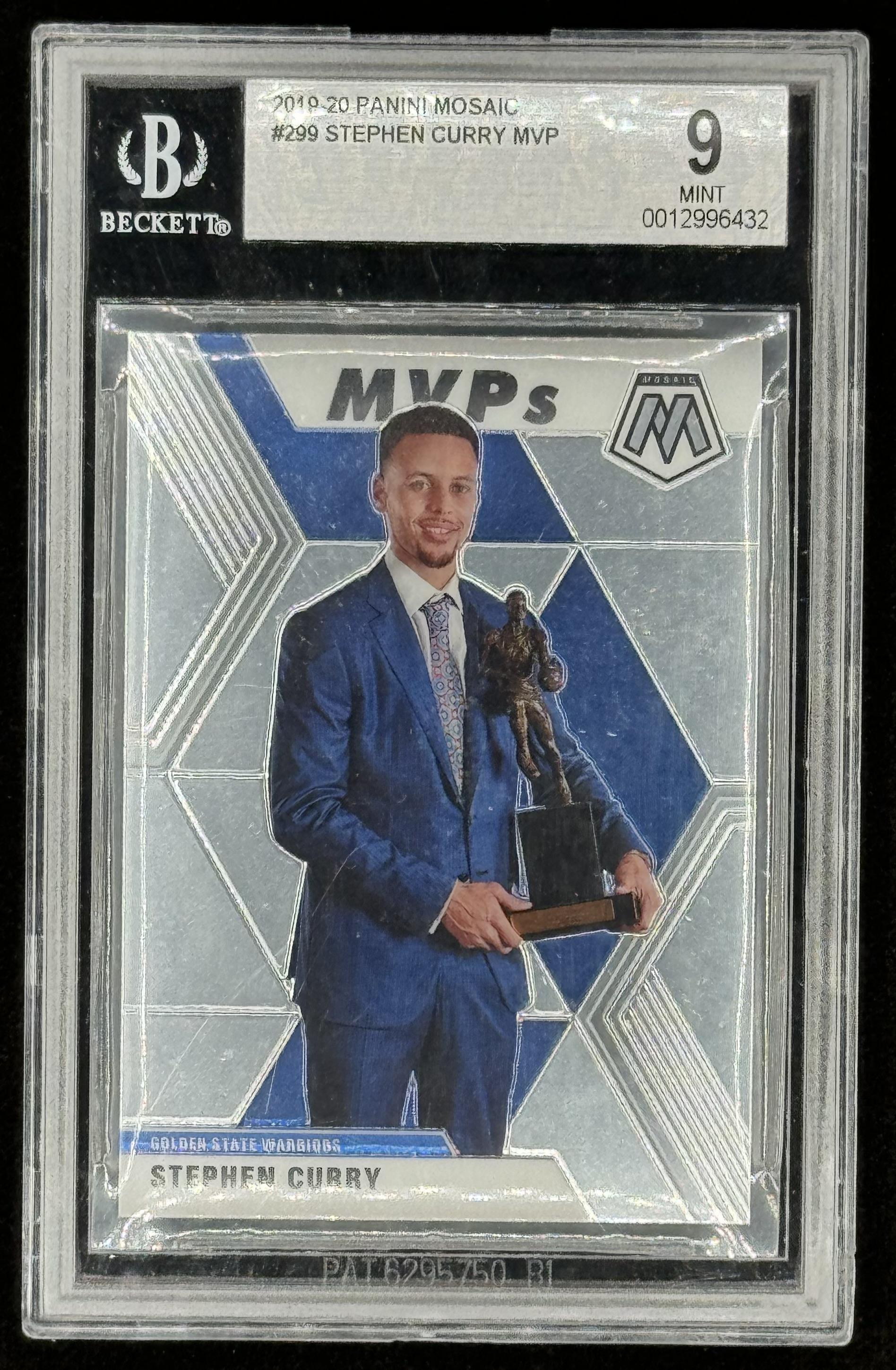 Stephen Curry 2019-20 Panini Mosaic #299 MVP (BGS 9) at PristineAuction.com Stephen Curry 2019-20 Panini Mosaic #299 MVP (BGS 9) at PristineAuction.com