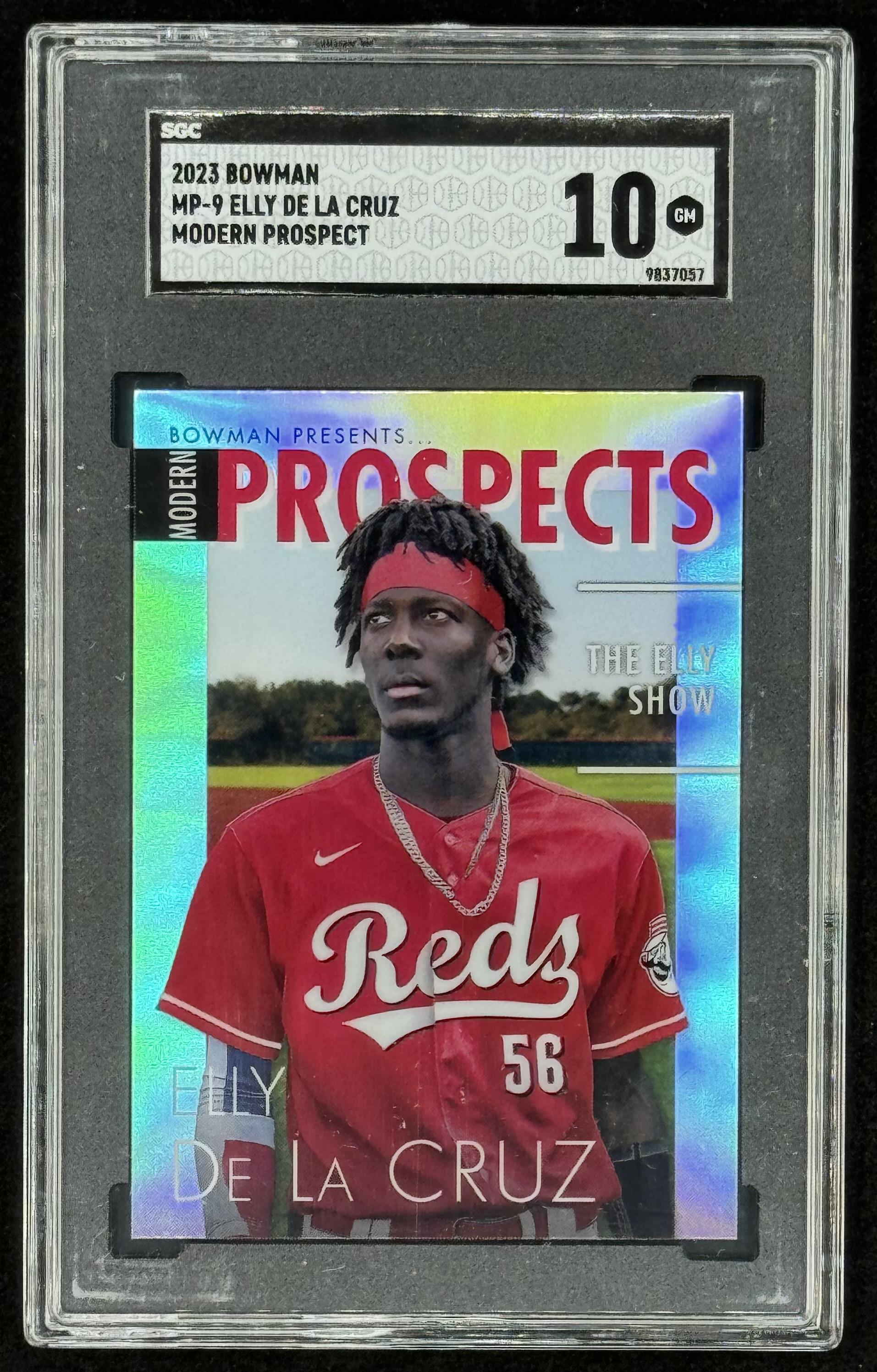 Elly De La Cruz 2023 Bowman Chrome Modern Prospect #MP9 RC (SGC 10) at PristineAuction.com Elly De La Cruz 2023 Bowman Chrome Modern Prospect #MP9 RC (SGC 10) at PristineAuction.com