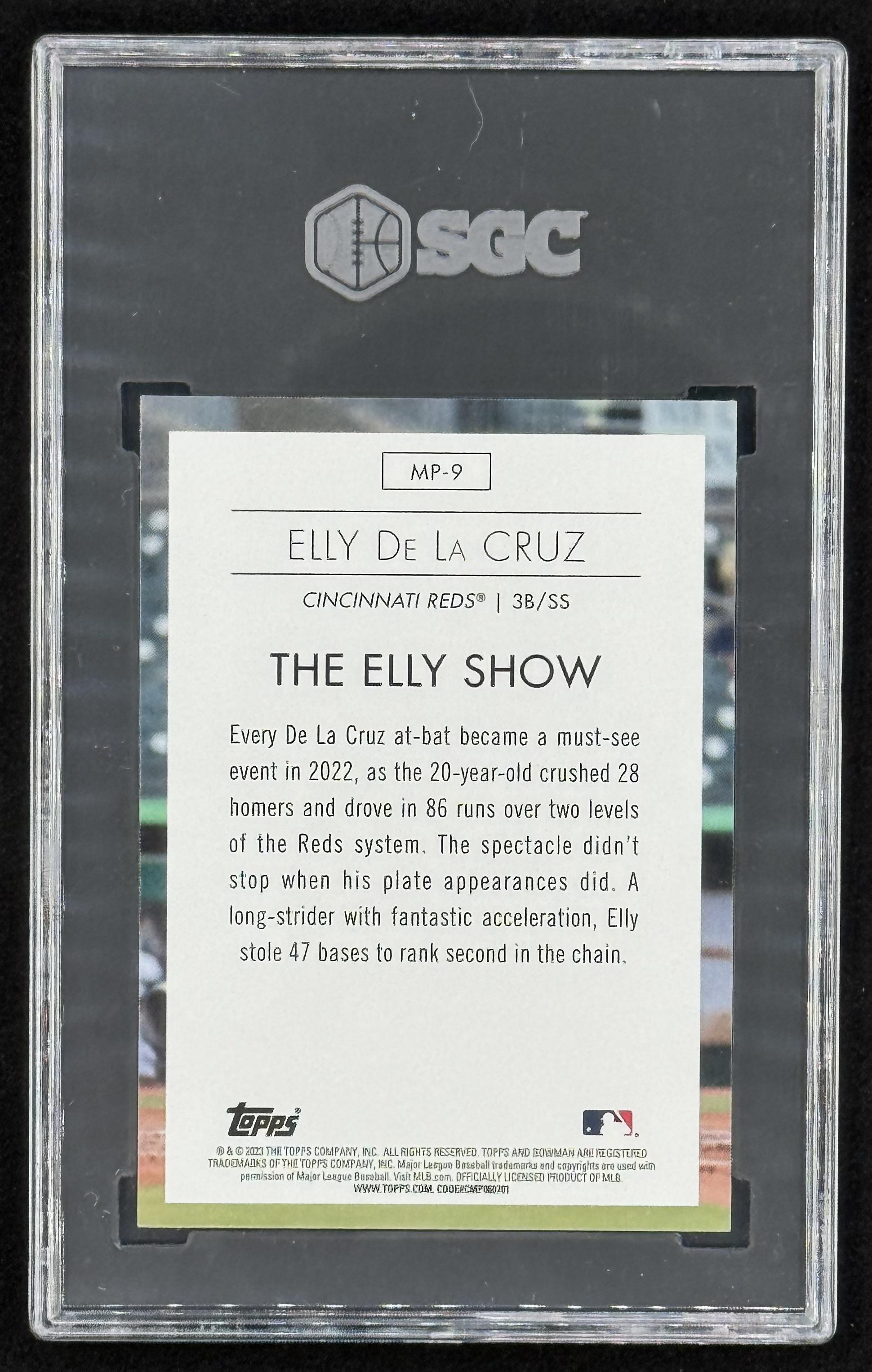 Elly De La Cruz 2023 Bowman Chrome Modern Prospect #MP9 RC (SGC 10) at PristineAuction.com Elly De La Cruz 2023 Bowman Chrome Modern Prospect #MP9 RC (SGC 10) at PristineAuction.com