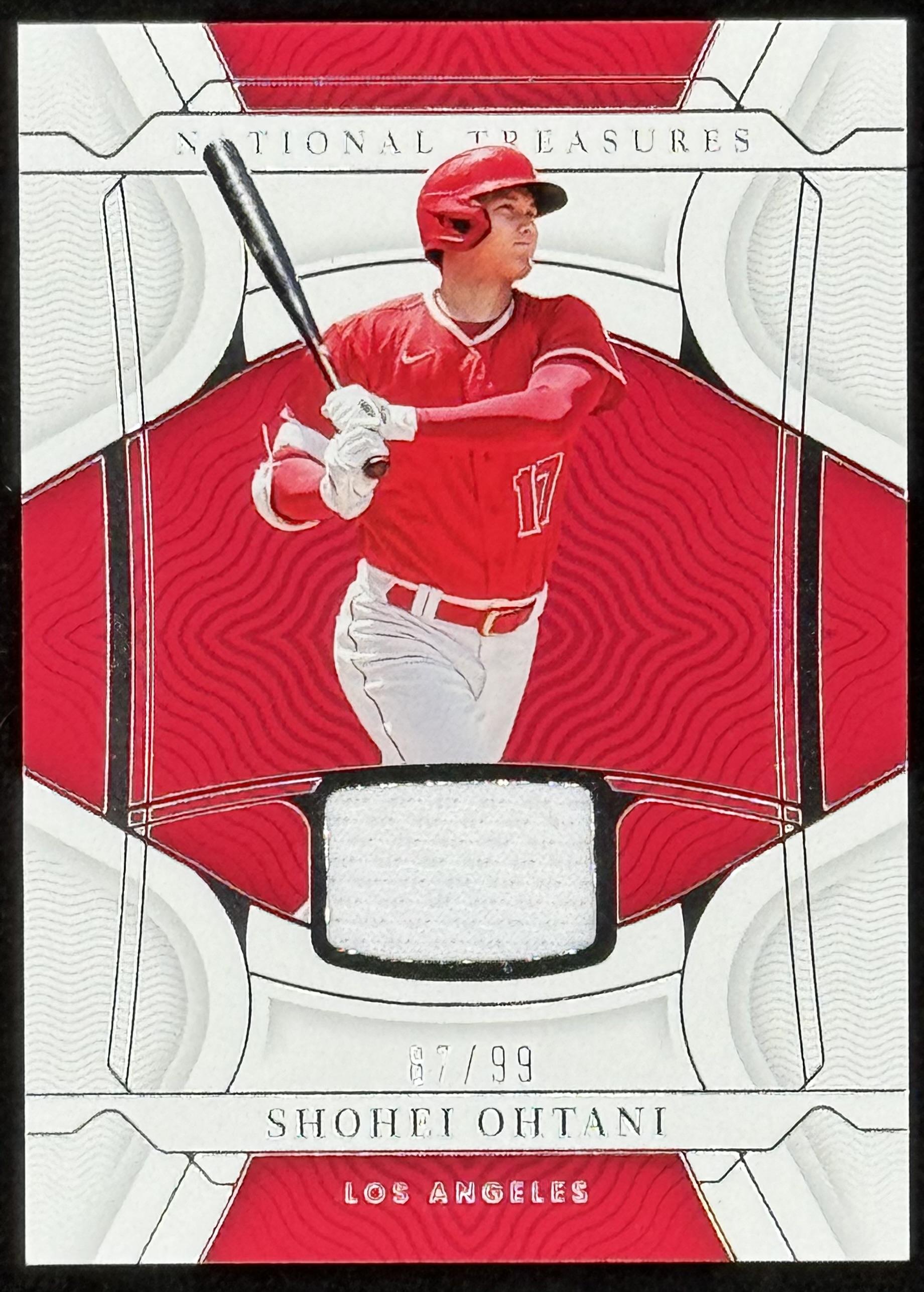 Shohei Ohtani 2022 Panini National Treasures Jersey #72 #87/99 at PristineAuction.com Shohei Ohtani 2022 Panini National Treasures Jersey #72 #87/99 at PristineAuction.com