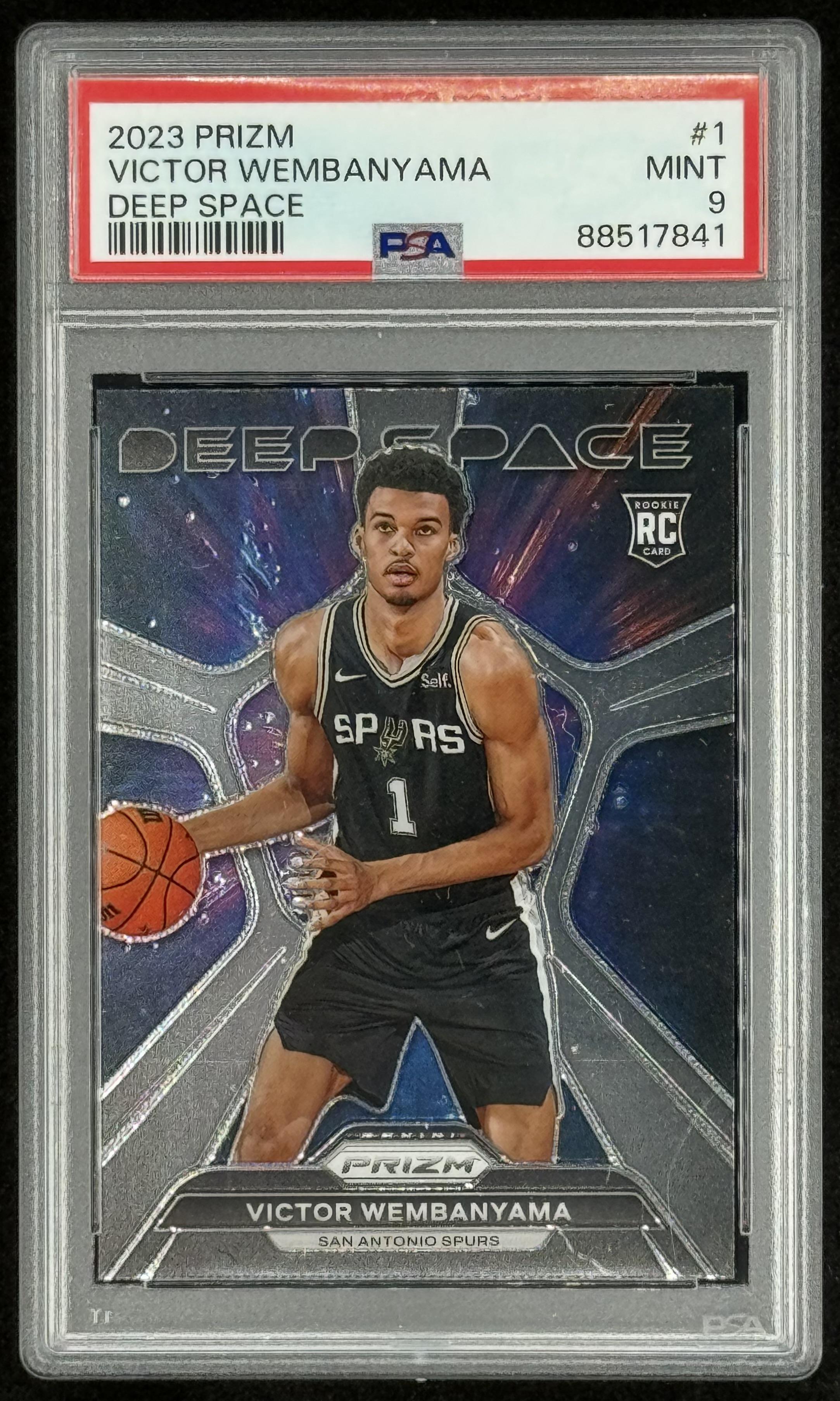 Victor Wembanyama 2023-24 Panini Prizm Deep Space #1 RC (PSA 9) at PristineAuction.com Victor Wembanyama 2023-24 Panini Prizm Deep Space #1 RC (PSA 9) at PristineAuction.com