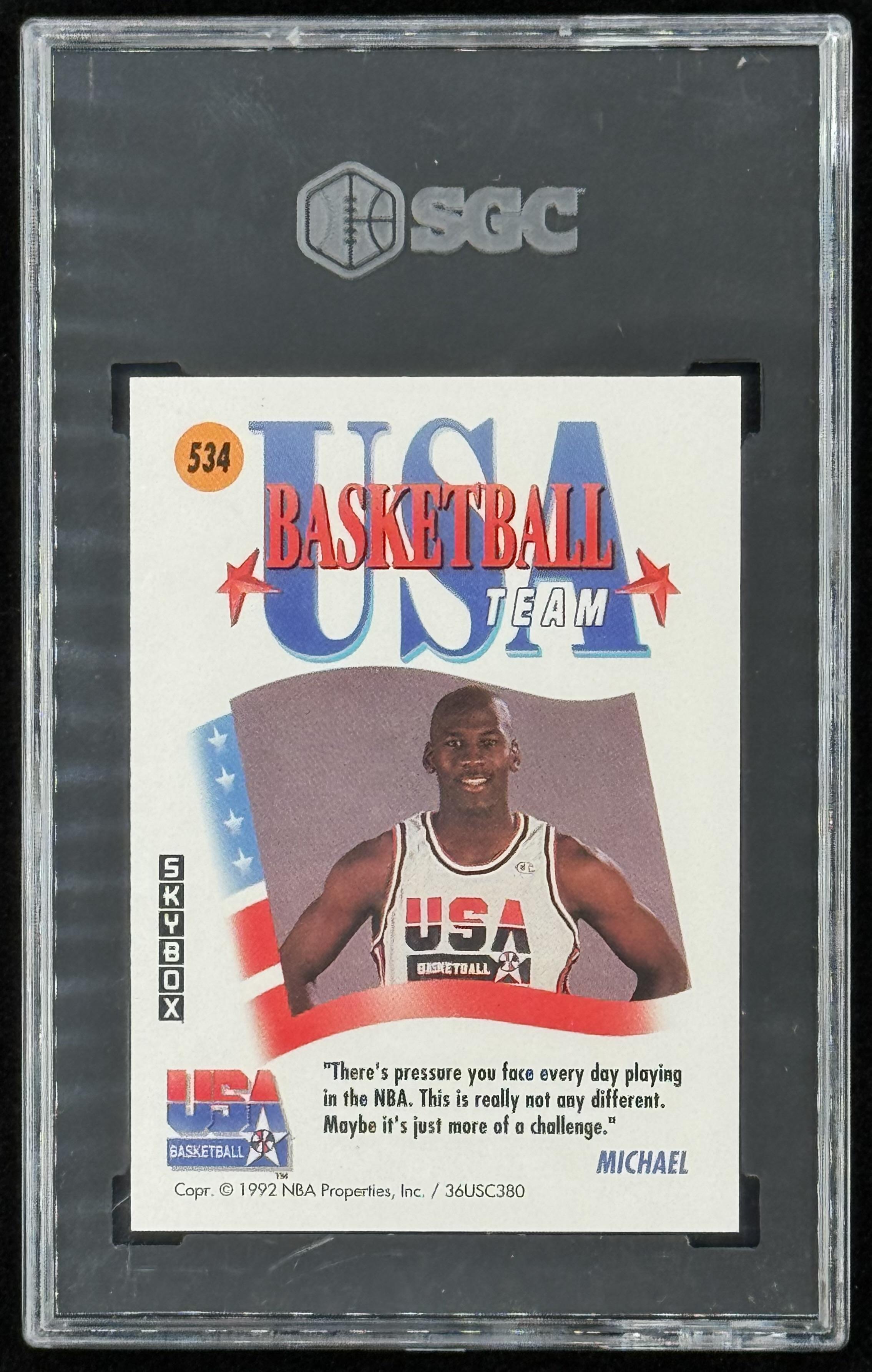 Michael Jordan 1991-92 SkyBox #534 USA (SGC 10) at PristineAuction.com Michael Jordan 1991-92 SkyBox #534 USA (SGC 10) at PristineAuction.com