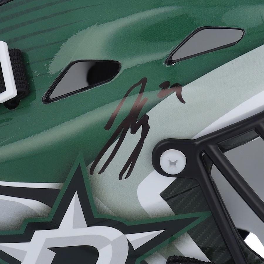 Jake Oettinger Signed Stars Mini Hockey Goalie Mask (Fanatics) at PristineAuction.com Jake Oettinger Signed Stars Mini Hockey Goalie Mask (Fanatics) at PristineAuction.com