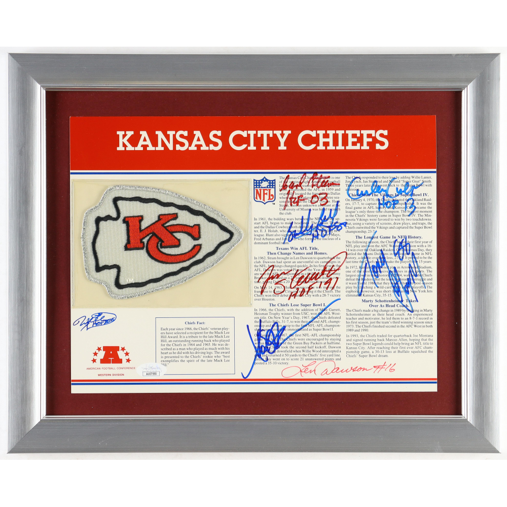 Chiefs Statistics Commemorative Stat Card With Cloth Uniform Patch