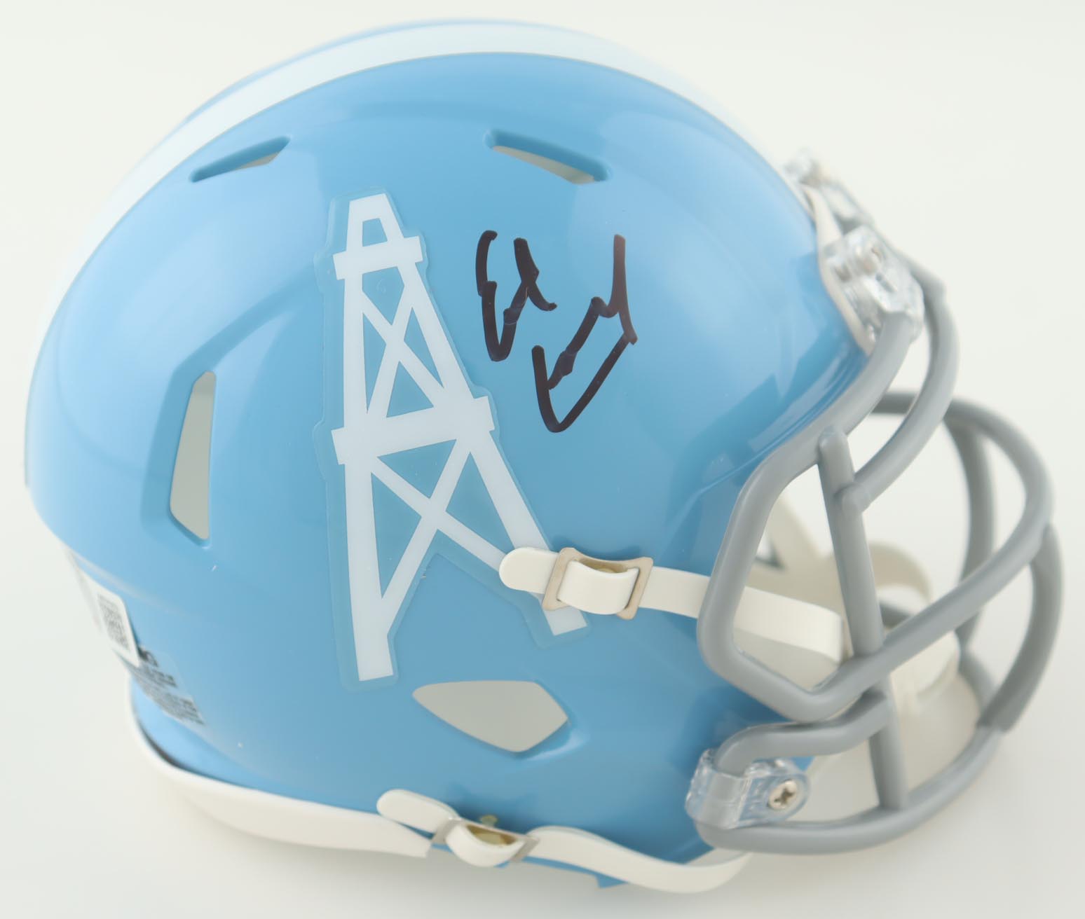 Earl Campbell Signed Oilers Throwback Speed Mini Helmet (Beckett & Fiterman) at PristineAuction.com Earl Campbell Signed Oilers Throwback Speed Mini Helmet (Beckett & Fiterman) at PristineAuction.com