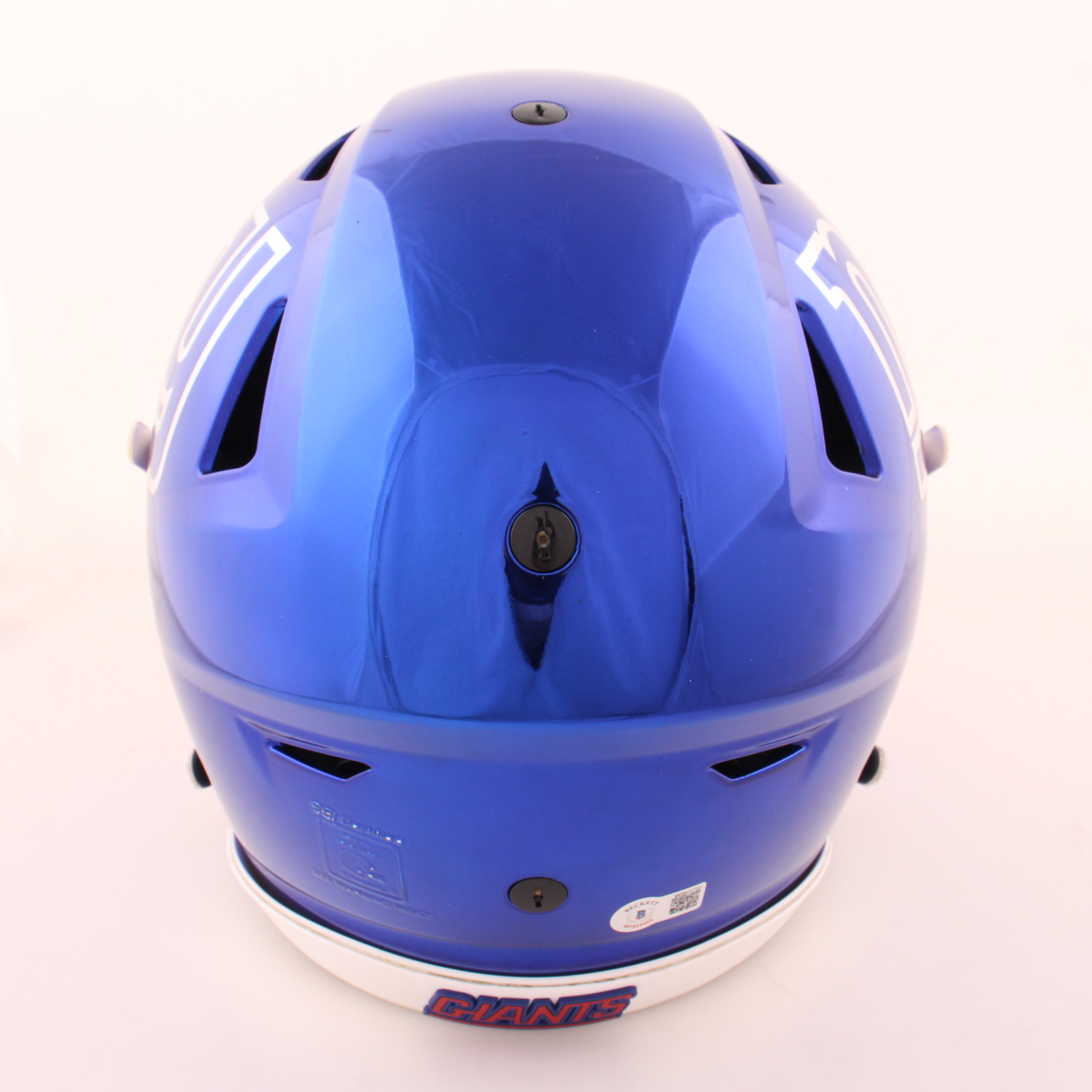 Michael Strahan Signed Giants Full-Size Authentic On-Field Chrome Alternate SpeedFlex Helmet with Custom Visor With Multiple Inscriptions (Beckett) at PristineAuction.com Michael Strahan Signed Giants Full-Size Authentic On-Field Chrome Alternate SpeedFlex Helmet with Custom Visor With Multiple Inscriptions (Beckett) at PristineAuction.com