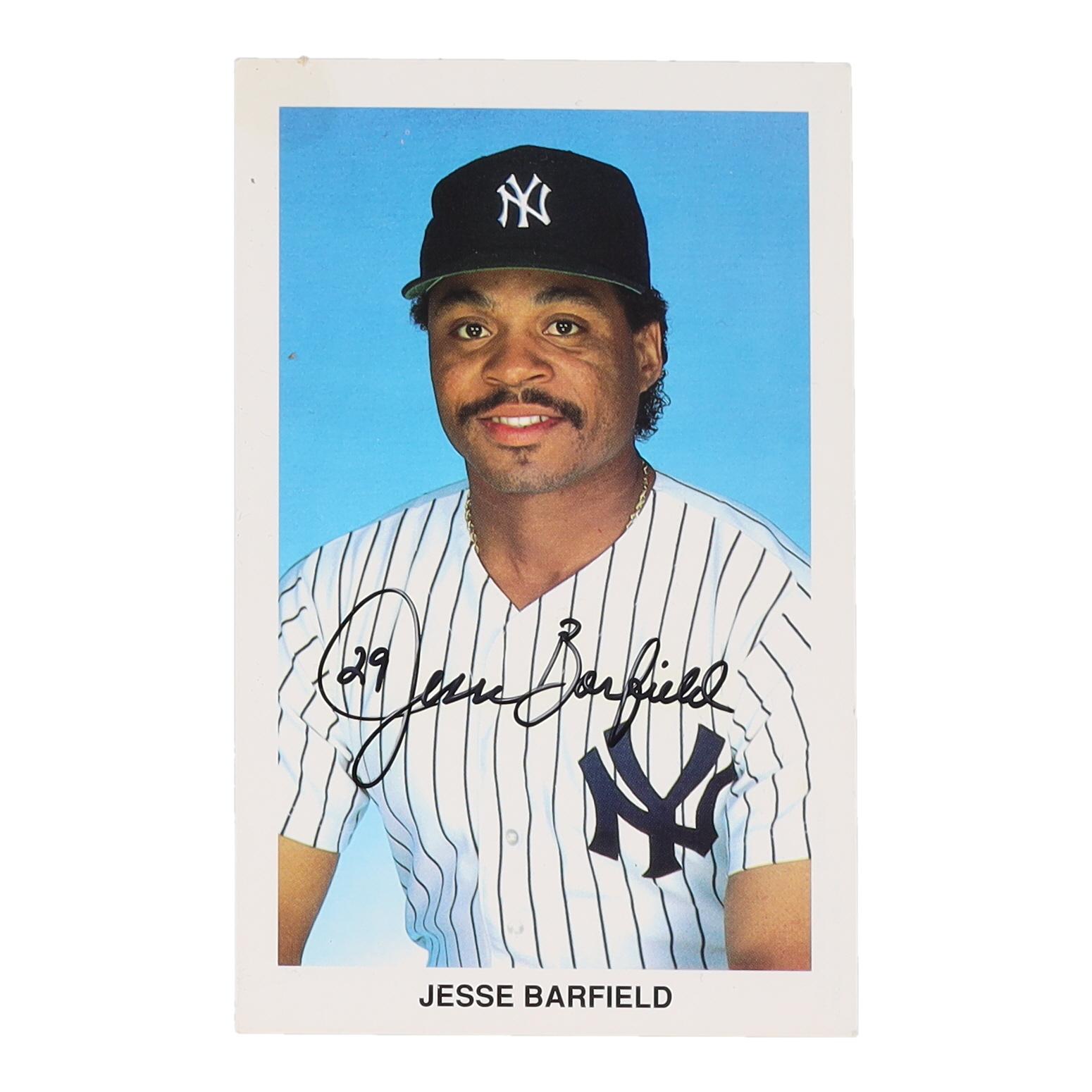 Jesse Barfield Signed Yankees Post Card (Beckett) at PristineAuction.com Jesse Barfield Signed Yankees Post Card (Beckett) at PristineAuction.com