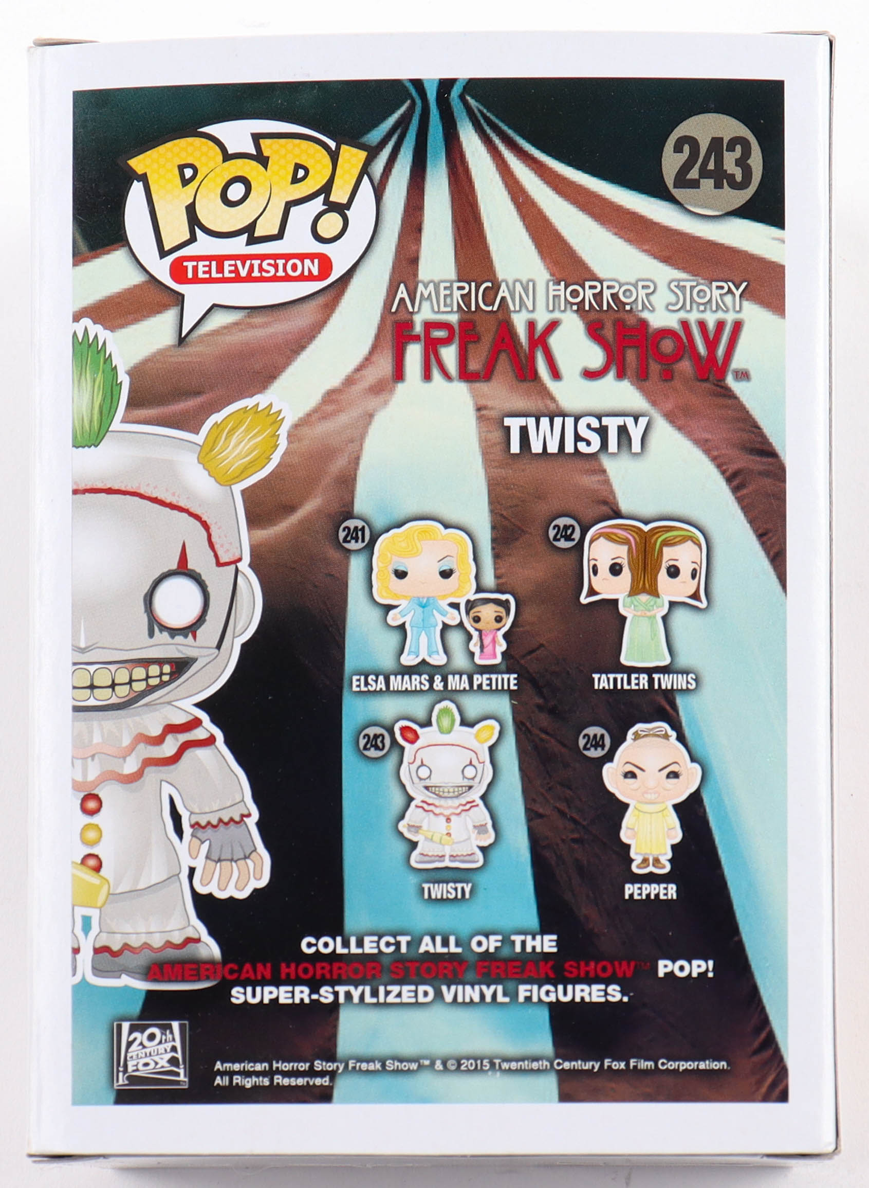 John Carroll Lynch Signed "American Horror Story: Freak Show" #243 Twisty Funko Pop! Vinyl Figure (Beckett) at PristineAuction.com John Carroll Lynch Signed "American Horror Story: Freak Show" #243 Twisty Funko Pop! Vinyl Figure (Beckett) at PristineAuction.com