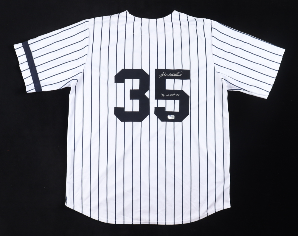 John Wetteland Signed Jersey Inscribed "96 WS MVP 96" (Beckett) at PristineAuction.com John Wetteland Signed Jersey Inscribed "96 WS MVP 96" (Beckett) at PristineAuction.com