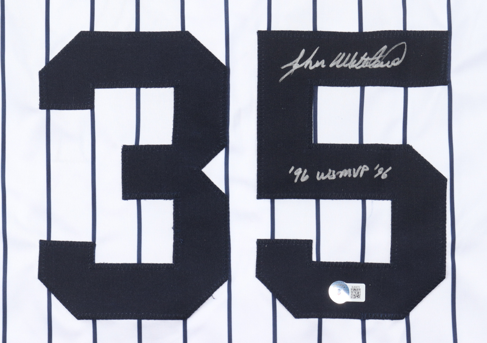 John Wetteland Signed Jersey Inscribed "96 WS MVP 96" (Beckett) at PristineAuction.com John Wetteland Signed Jersey Inscribed "96 WS MVP 96" (Beckett) at PristineAuction.com