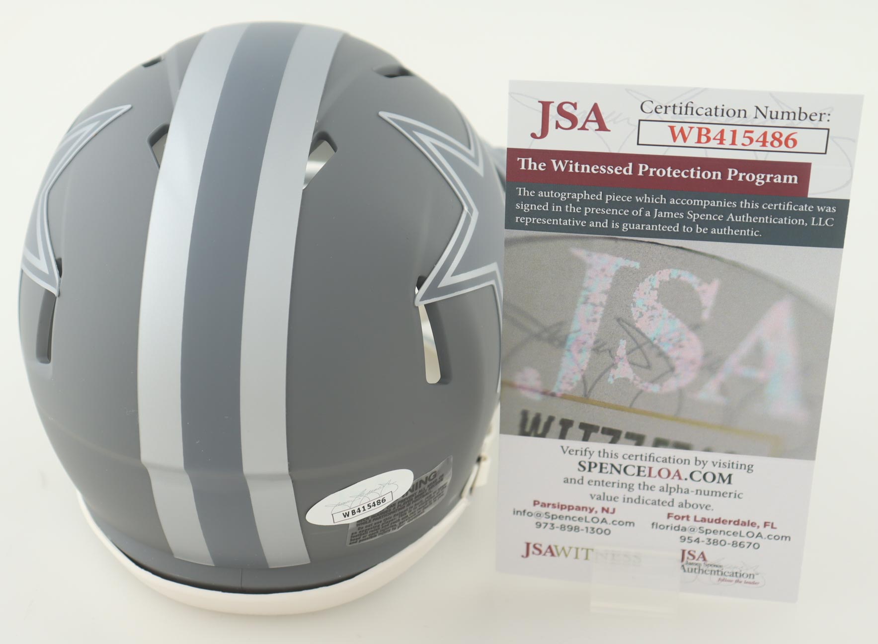 DaRon Bland Signed Cowboys Slate Alternate Speed Mini Helmet (JSA) at PristineAuction.com DaRon Bland Signed Cowboys Slate Alternate Speed Mini Helmet (JSA) at PristineAuction.com
