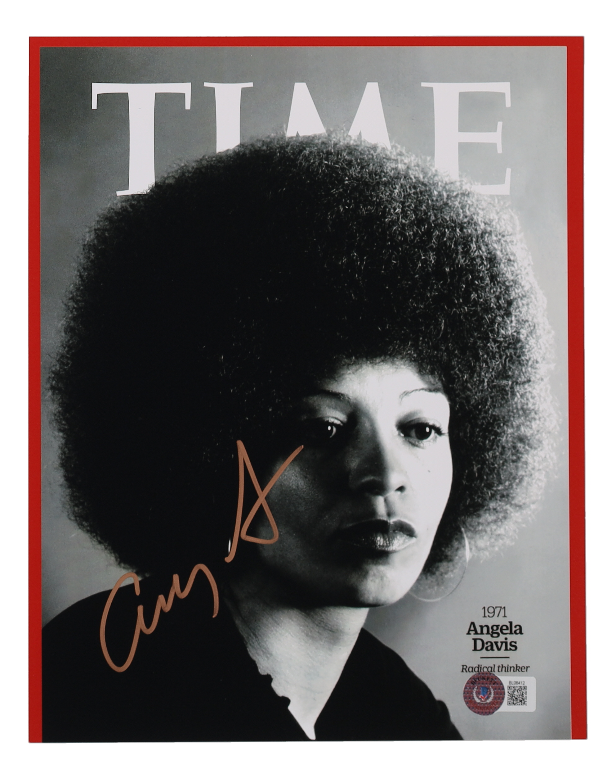 Angela Davis Signed 8x10 Magazine Cover Photo (Beckett) at PristineAuction.com Angela Davis Signed 8x10 Magazine Cover Photo (Beckett) at PristineAuction.com
