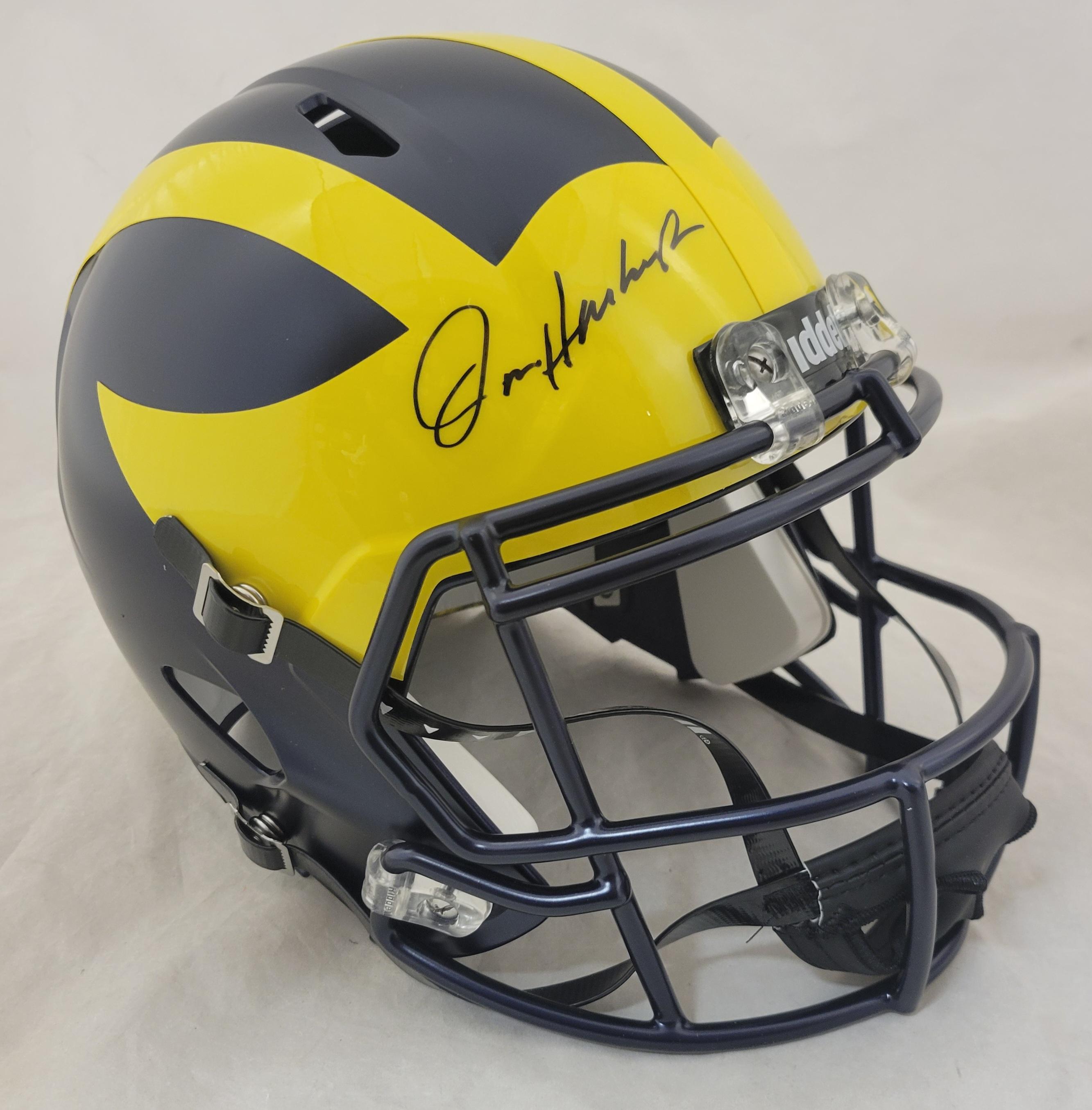 Jim Harbaugh Signed Michigan Wolverines Full-Size Speed Helmet (Fanatics) at PristineAuction.com Jim Harbaugh Signed Michigan Wolverines Full-Size Speed Helmet (Fanatics) at PristineAuction.com