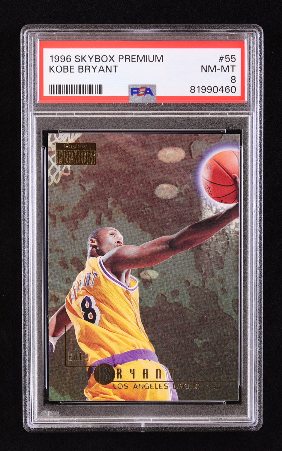 Kobe Bryant 1996-97 SkyBox Premium #55 RC (PSA 8) at PristineAuction.com Kobe Bryant 1996-97 SkyBox Premium #55 RC (PSA 8) at PristineAuction.com
