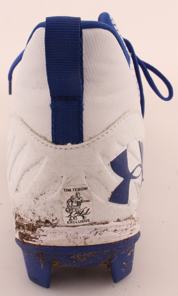 Tim Tebow Personally Owned & Worn Signed Under Armour Baseball Cleat (Tebow) at PristineAuction.com Tim Tebow Personally Owned & Worn Signed Under Armour Baseball Cleat (Tebow) at PristineAuction.com