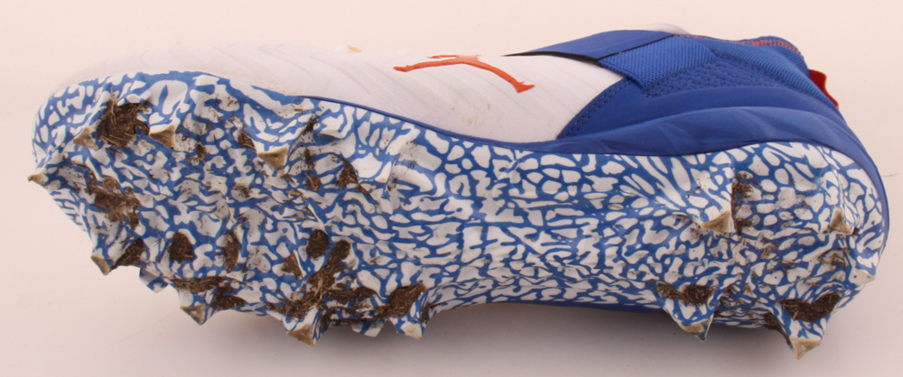 Tim Tebow Personally Owned & Worn Signed Air Jordan Gators Football Cleat (Tebow) at PristineAuction.com Tim Tebow Personally Owned & Worn Signed Air Jordan Gators Football Cleat (Tebow) at PristineAuction.com