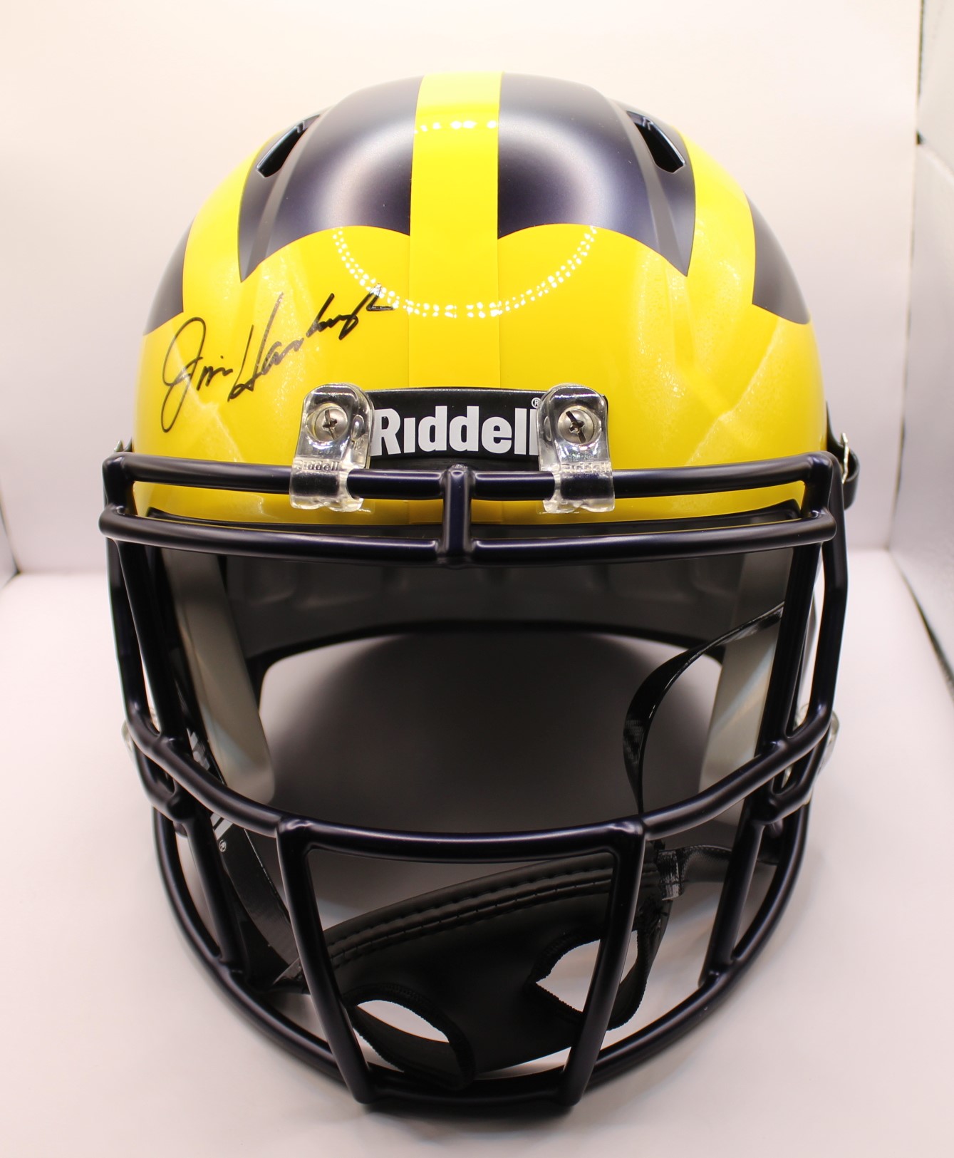 Jim Harbaugh Signed Michigan Wolverines Full Size Speed Helmet (Fanatics) at PristineAuction.com Jim Harbaugh Signed Michigan Wolverines Full Size Speed Helmet (Fanatics) at PristineAuction.com
