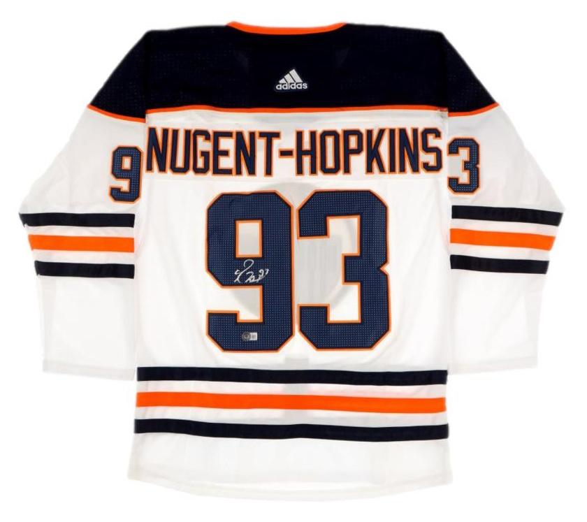 Ryan Nugent-Hopkins Signed Oilers Jersey (Beckett) at PristineAuction.com Ryan Nugent-Hopkins Signed Oilers Jersey (Beckett) at PristineAuction.com