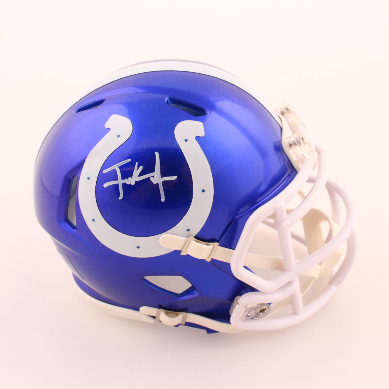 Frank Gore Signed Colts Flash Alternate Speed Mini Helmet (JSA) at PristineAuction.com Frank Gore Signed Colts Flash Alternate Speed Mini Helmet (JSA) at PristineAuction.com