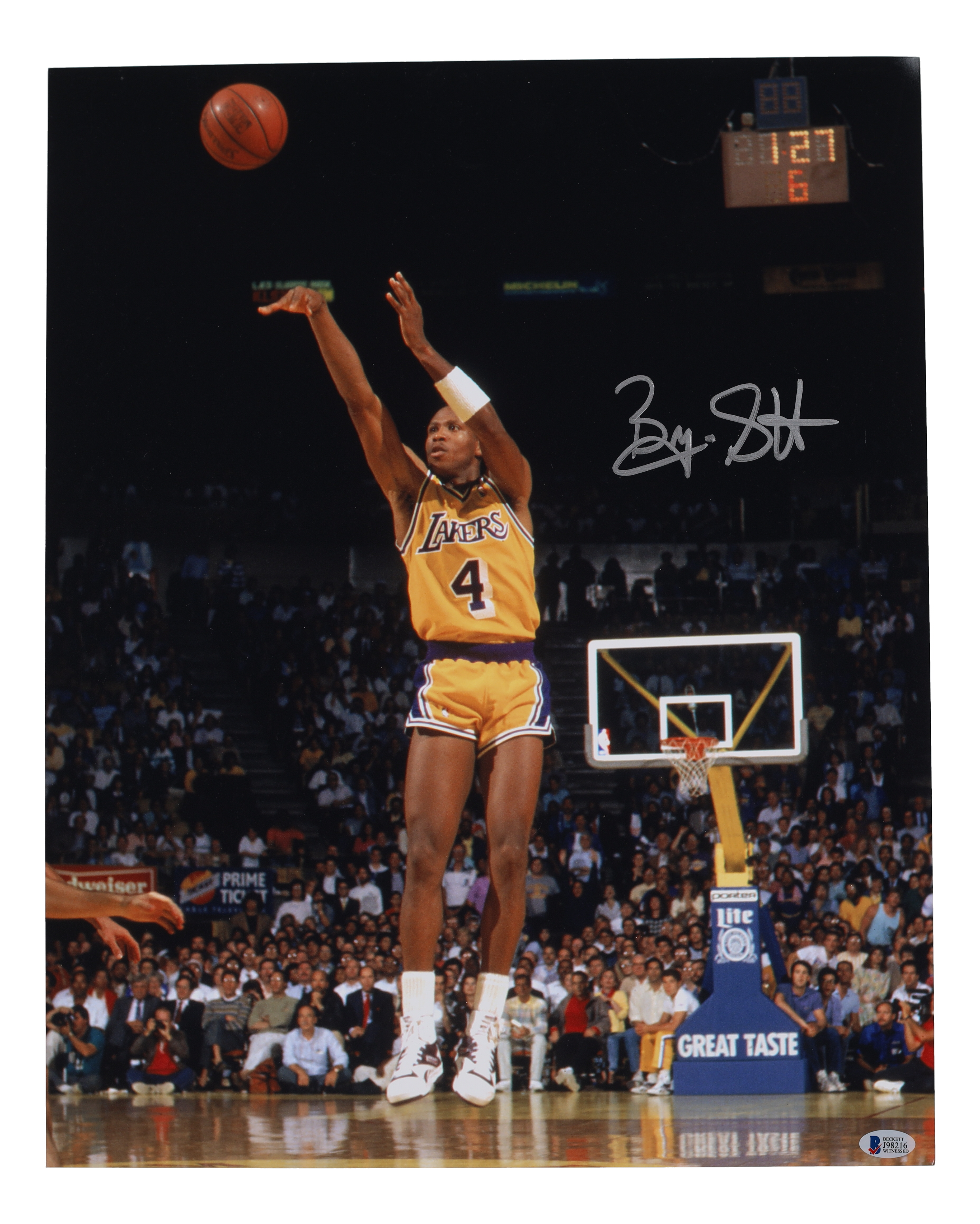 Byron Scott Signed Lakers 16x20 Photo (Beckett) at PristineAuction.com Byron Scott Signed Lakers 16x20 Photo (Beckett) at PristineAuction.com