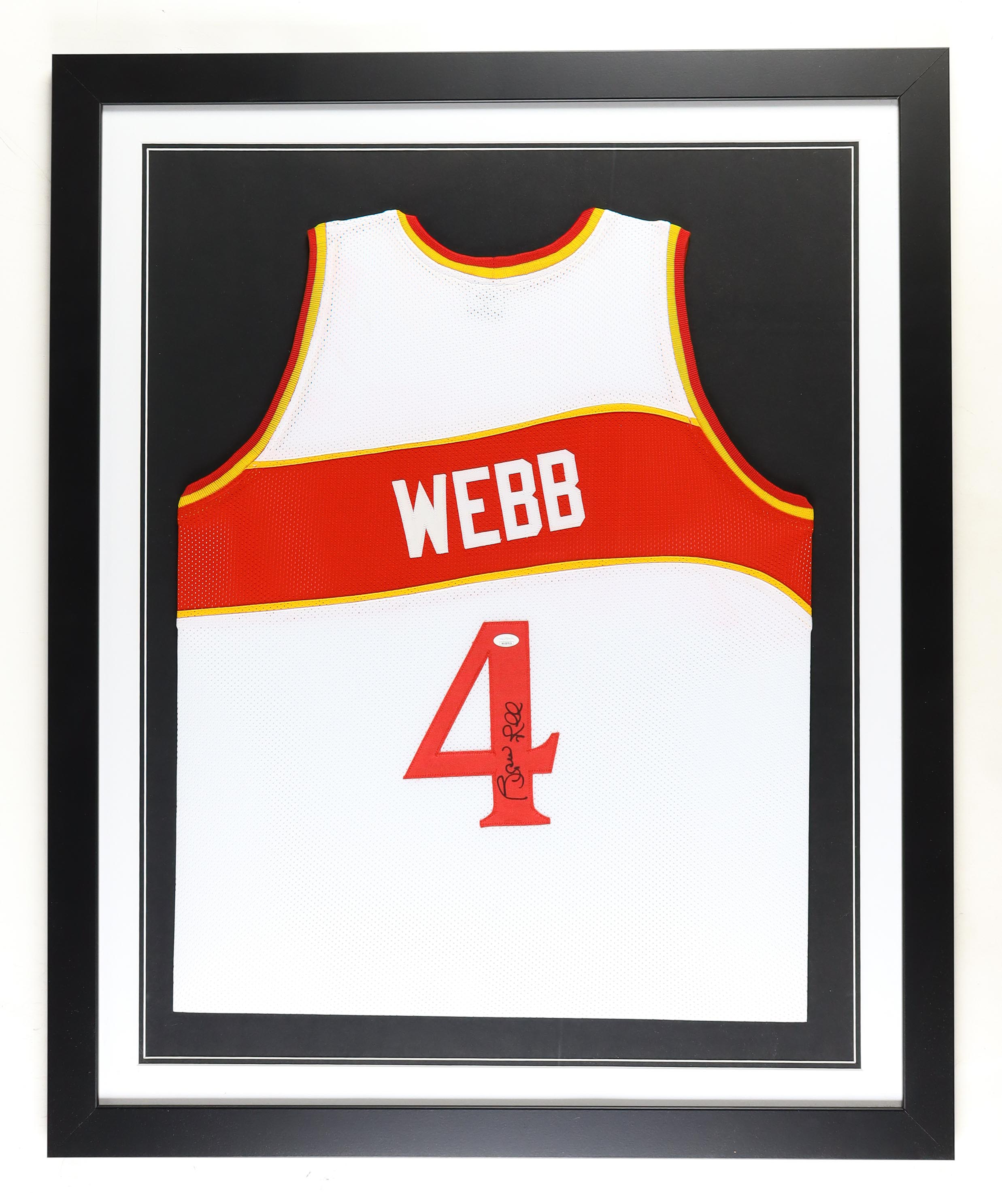 Spud Webb Signed Custom Framed Jersey Display (JSA) at PristineAuction.com Spud Webb Signed Custom Framed Jersey Display (JSA) at PristineAuction.com