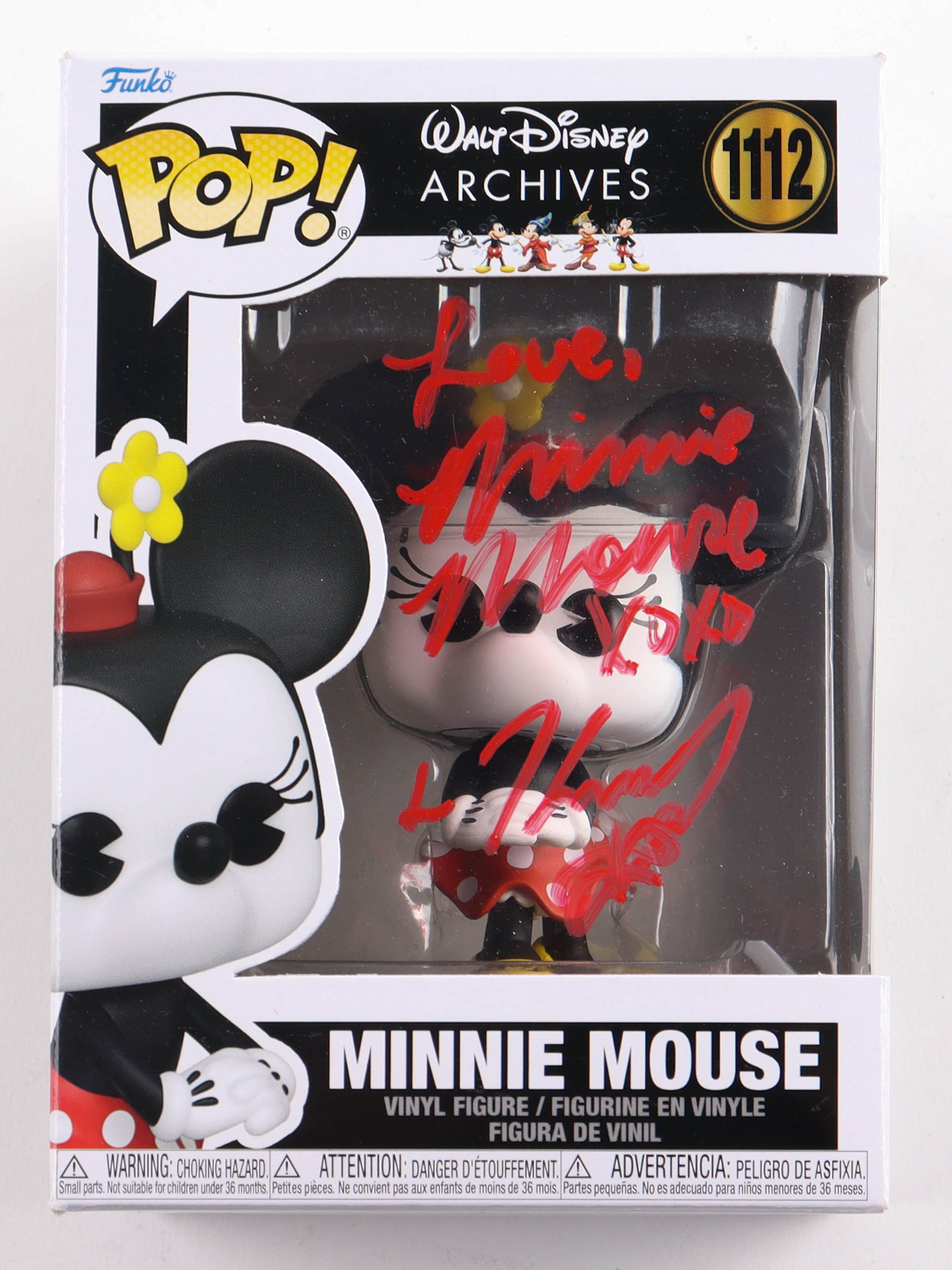 Kaitlyn Robrock Signed "Walt Disney Archives" #1109 Minnie Mouse Funko Pop! Vinyl Figure Inscribed "Love, Minnie Mouse XOXO" (Beckett) at PristineAuction.com Kaitlyn Robrock Signed "Walt Disney Archives" #1109 Minnie Mouse Funko Pop! Vinyl Figure Inscribed "Love, Minnie Mouse XOXO" (Beckett) at PristineAuction.com