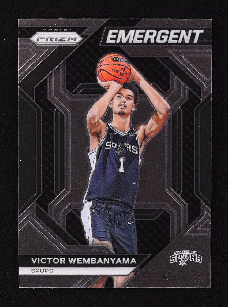 Victor Wembanyama 2023-24 Panini Prizm Emergent #12 RC at PristineAuction.com Victor Wembanyama 2023-24 Panini Prizm Emergent #12 RC at PristineAuction.com