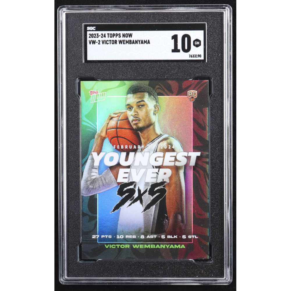 Victor Wembanyama 2023-24 Topps Now Victor Wembanyama #VW2 RC (SGC 10) at PristineAuction.com