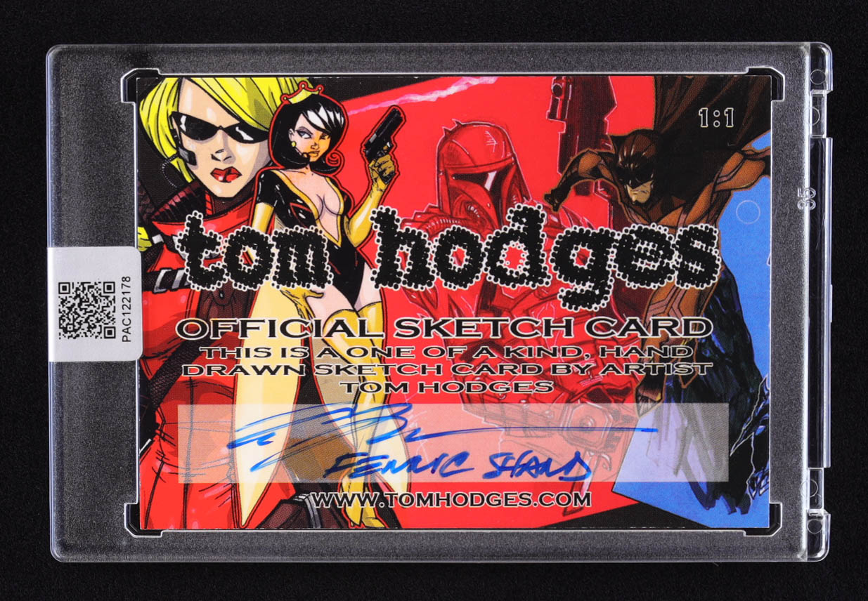 Fennec Shand | Star Wars | Original Art Sketch Card by Tom Hodges (1/1 Original Art) at PristineAuction.com Fennec Shand | Star Wars | Original Art Sketch Card by Tom Hodges (1/1 Original Art) at PristineAuction.com