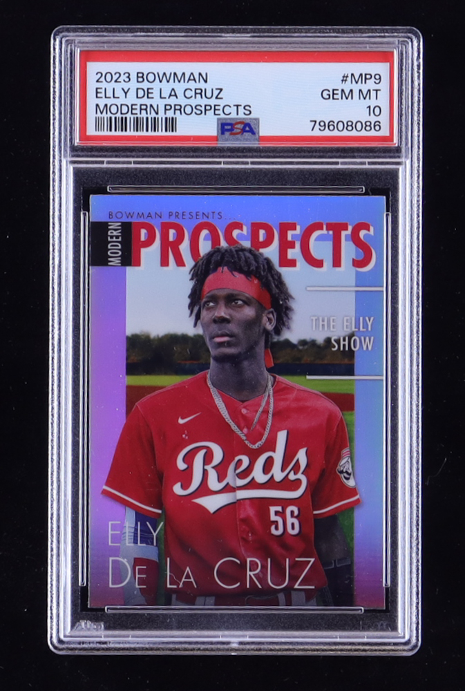 Elly De La Cruz 2023 Bowman Chrome Modern Prospect #MP9 RC (PSA 10) at PristineAuction.com Elly De La Cruz 2023 Bowman Chrome Modern Prospect #MP9 RC (PSA 10) at PristineAuction.com