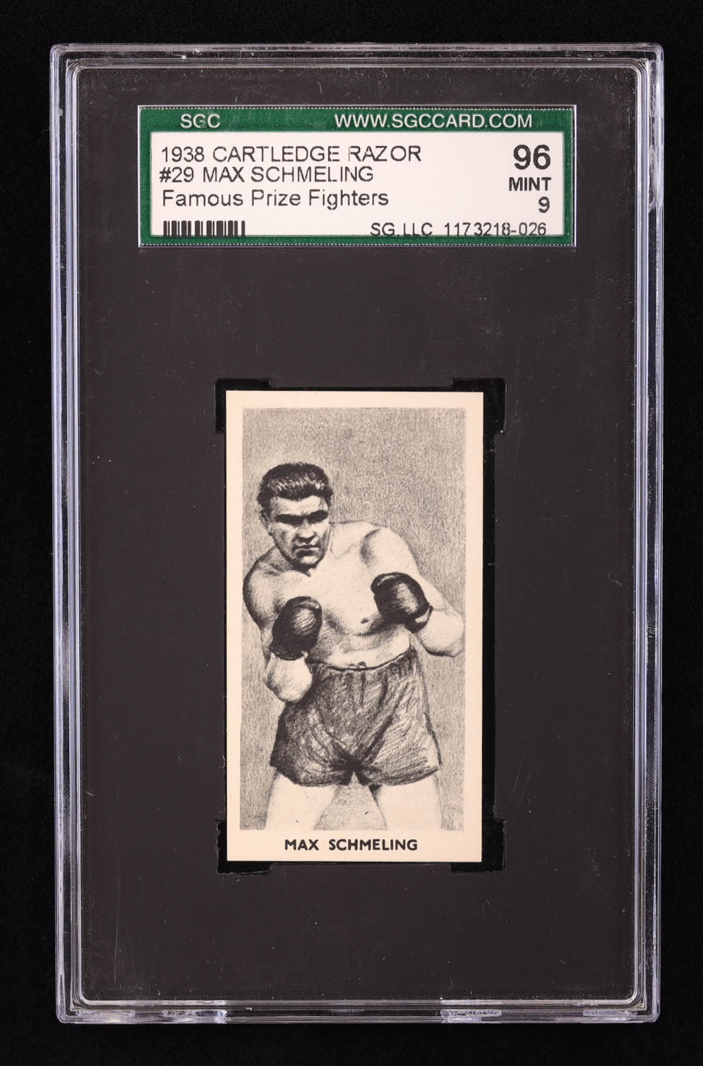 Max Schmeling 1938 Cartledge Razors Famous Prize Fighters #29 (SGC 9 ...