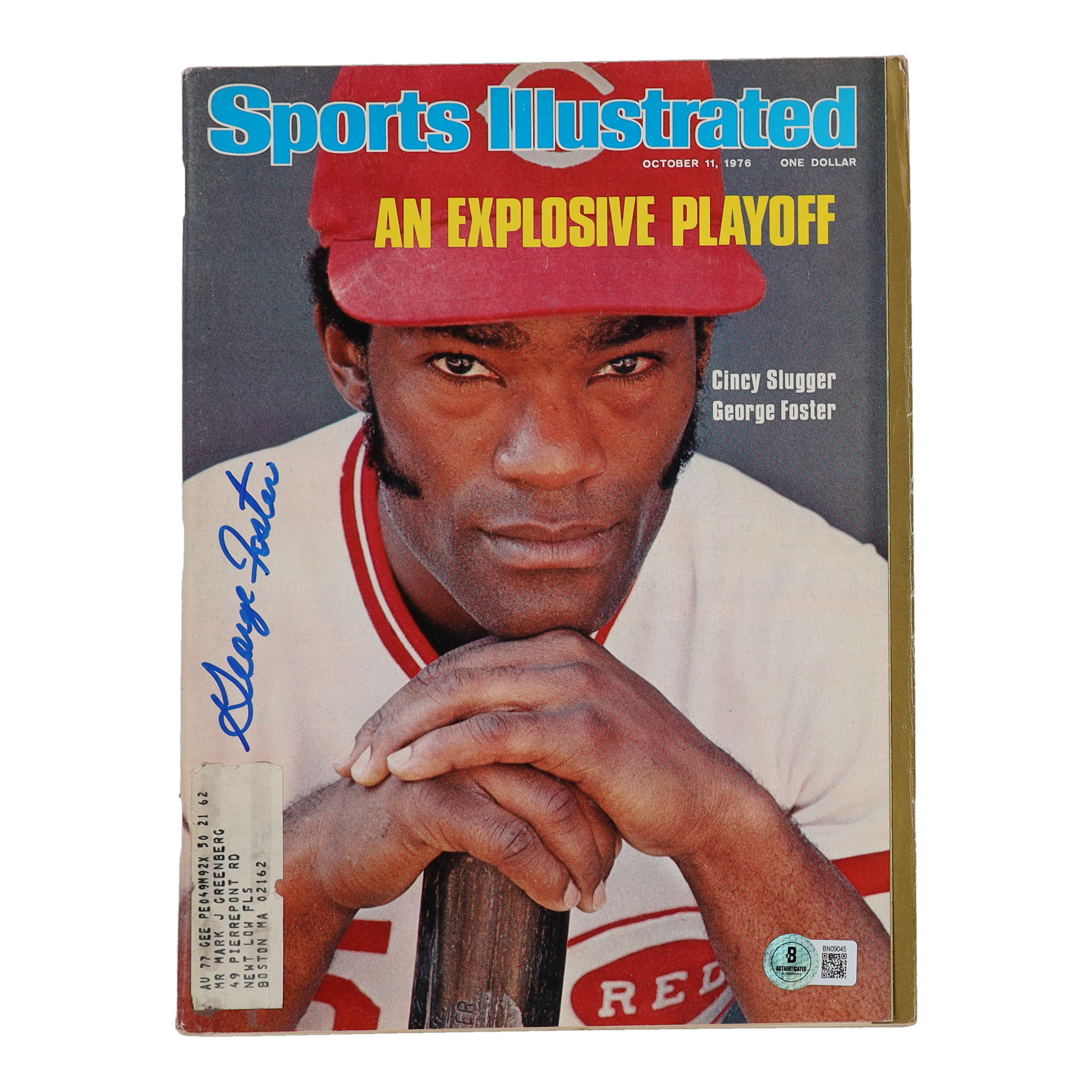 George Foster Signed 1976 Sports Illustrated Magazine (Beckett) at PristineAuction.com George Foster Signed 1976 Sports Illustrated Magazine (Beckett) at PristineAuction.com