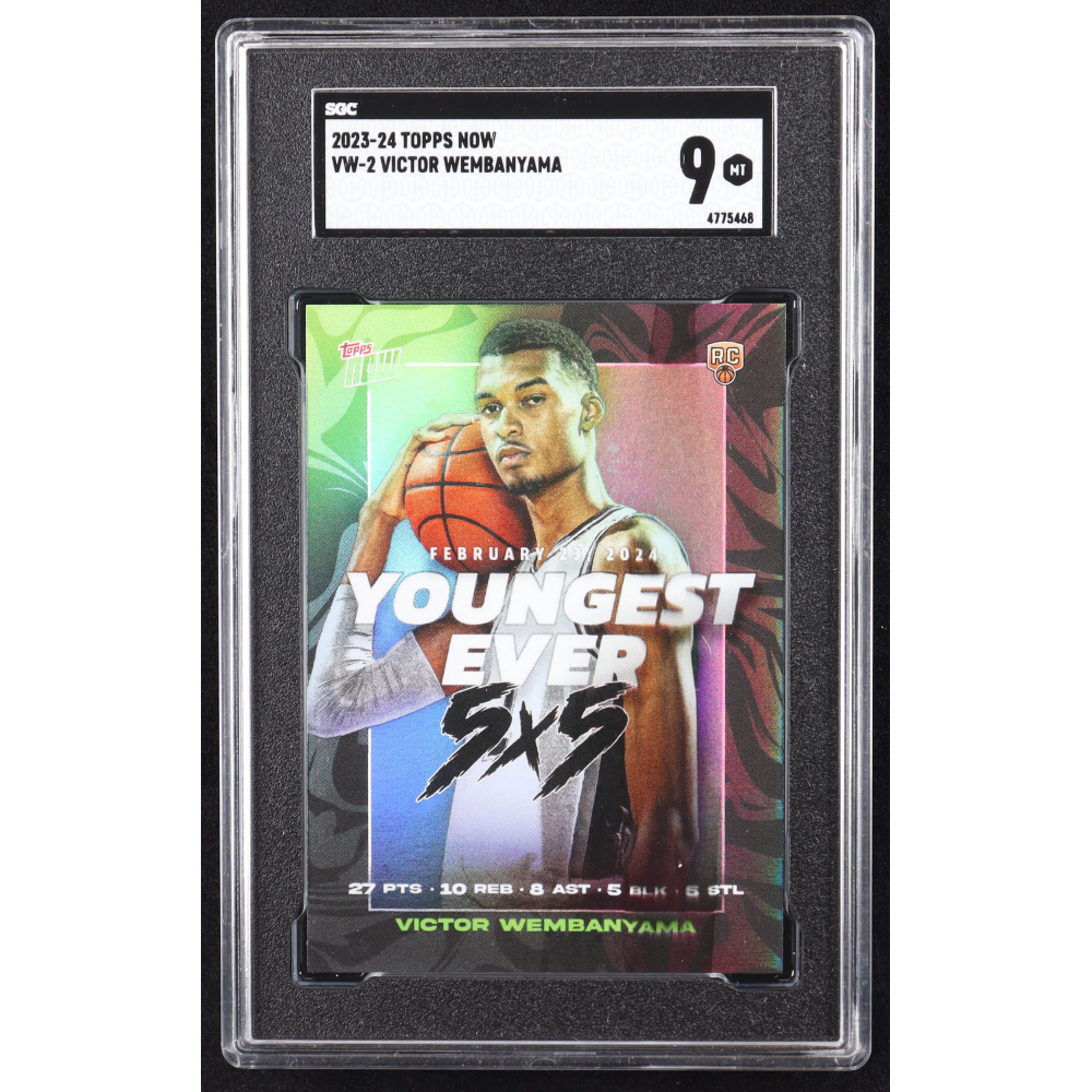 Victor Wembanyama 2023-24 Topps Now Victor Wembanyama #VW2 RC (SGC 9) at PristineAuction.com