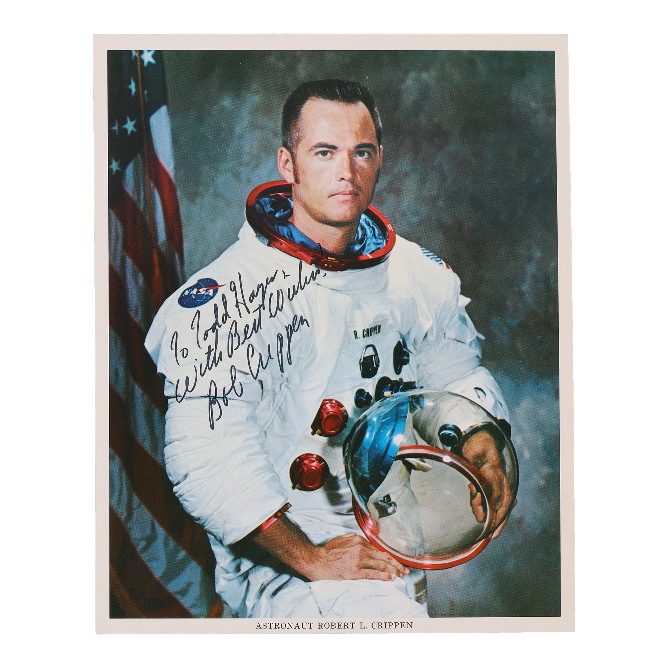 Bob Crippen Signed NASA 8x10 Photo Inscribed "With Best Wishes!" (Beckett) at PristineAuction.com Bob Crippen Signed NASA 8x10 Photo Inscribed "With Best Wishes!" (Beckett) at PristineAuction.com