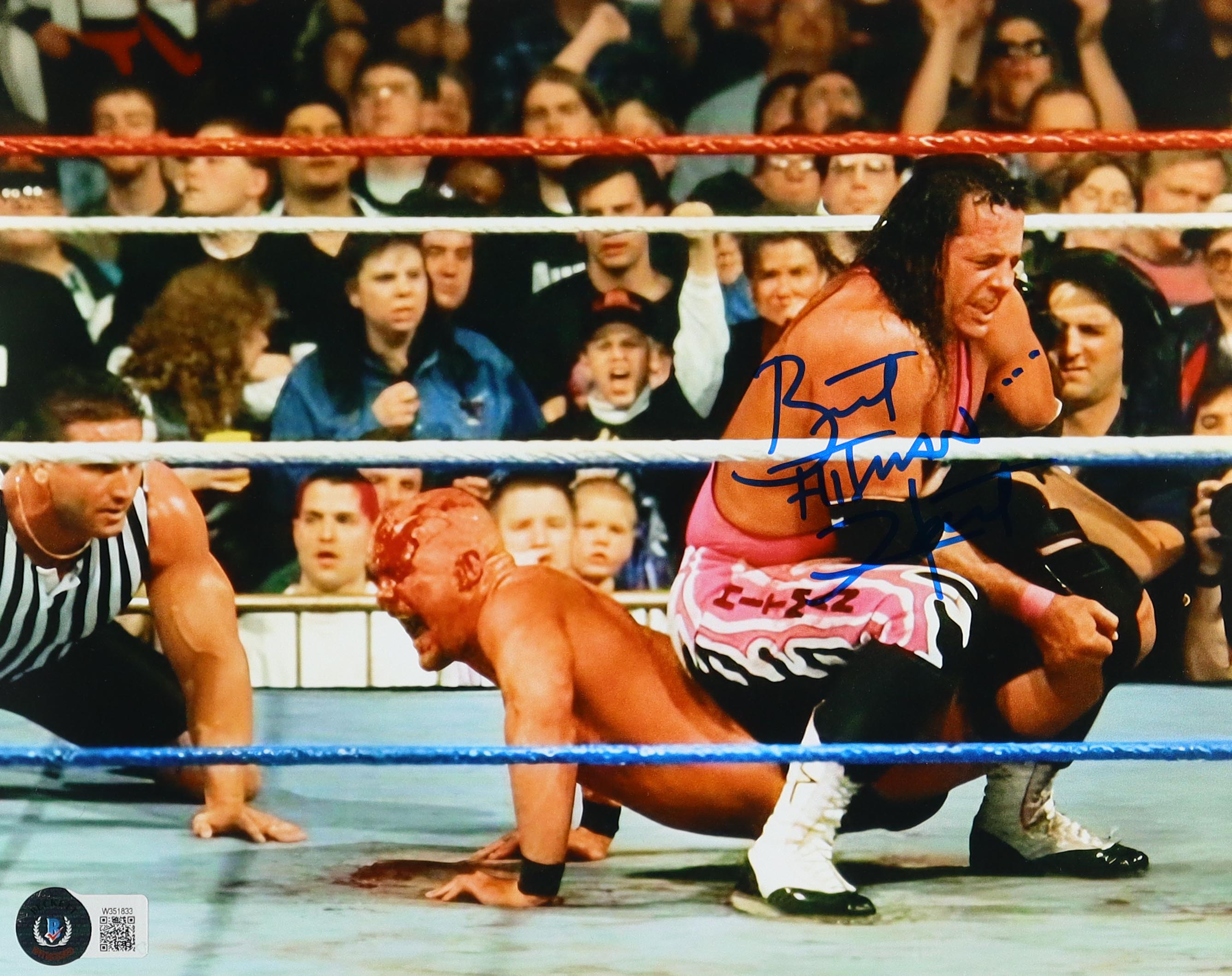 Bret "Hitman" Hart Signed WWE 8x10 Photo (Beckett) at PristineAuction.com Bret "Hitman" Hart Signed WWE 8x10 Photo (Beckett) at PristineAuction.com