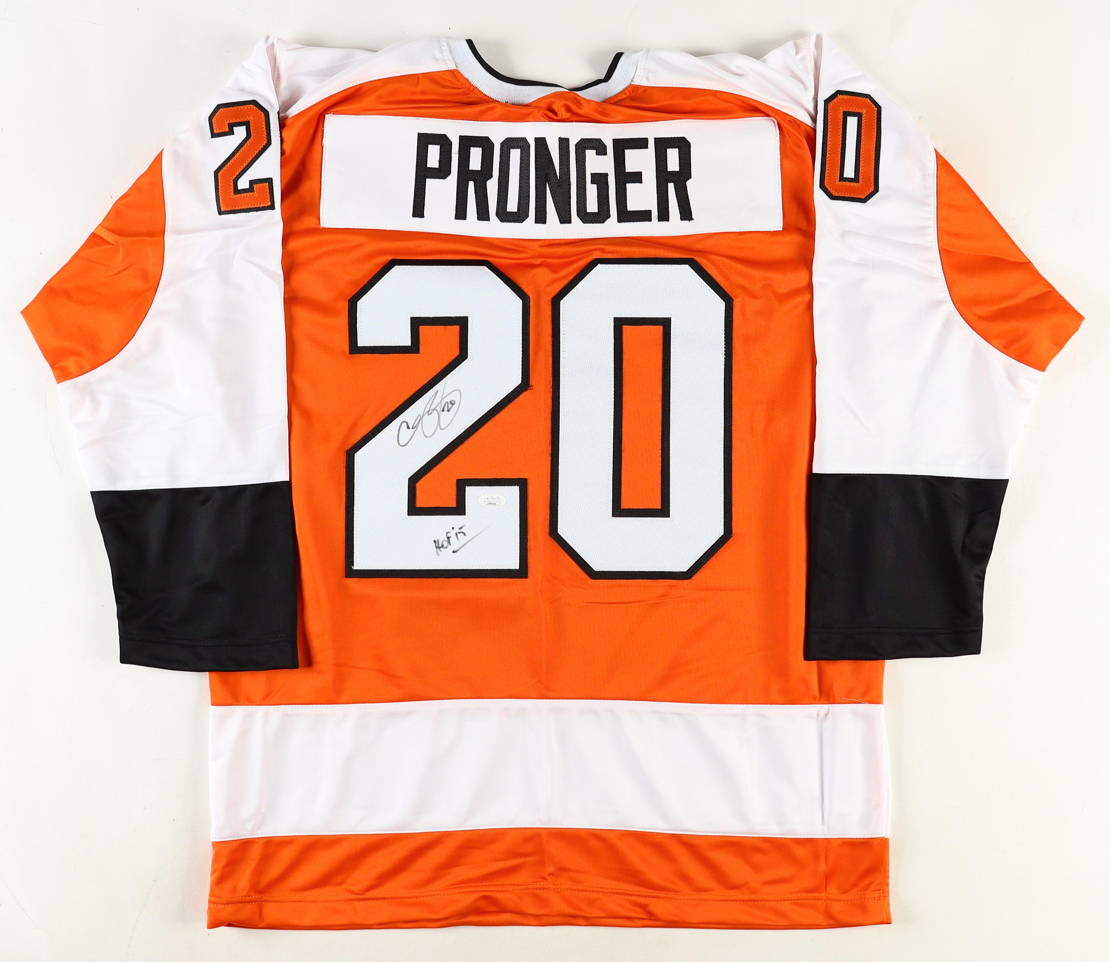 Chris Pronger Signed Flyers Jersey Inscribed "HOF 15" (JSA) at PristineAuction.com Chris Pronger Signed Flyers Jersey Inscribed "HOF 15" (JSA) at PristineAuction.com