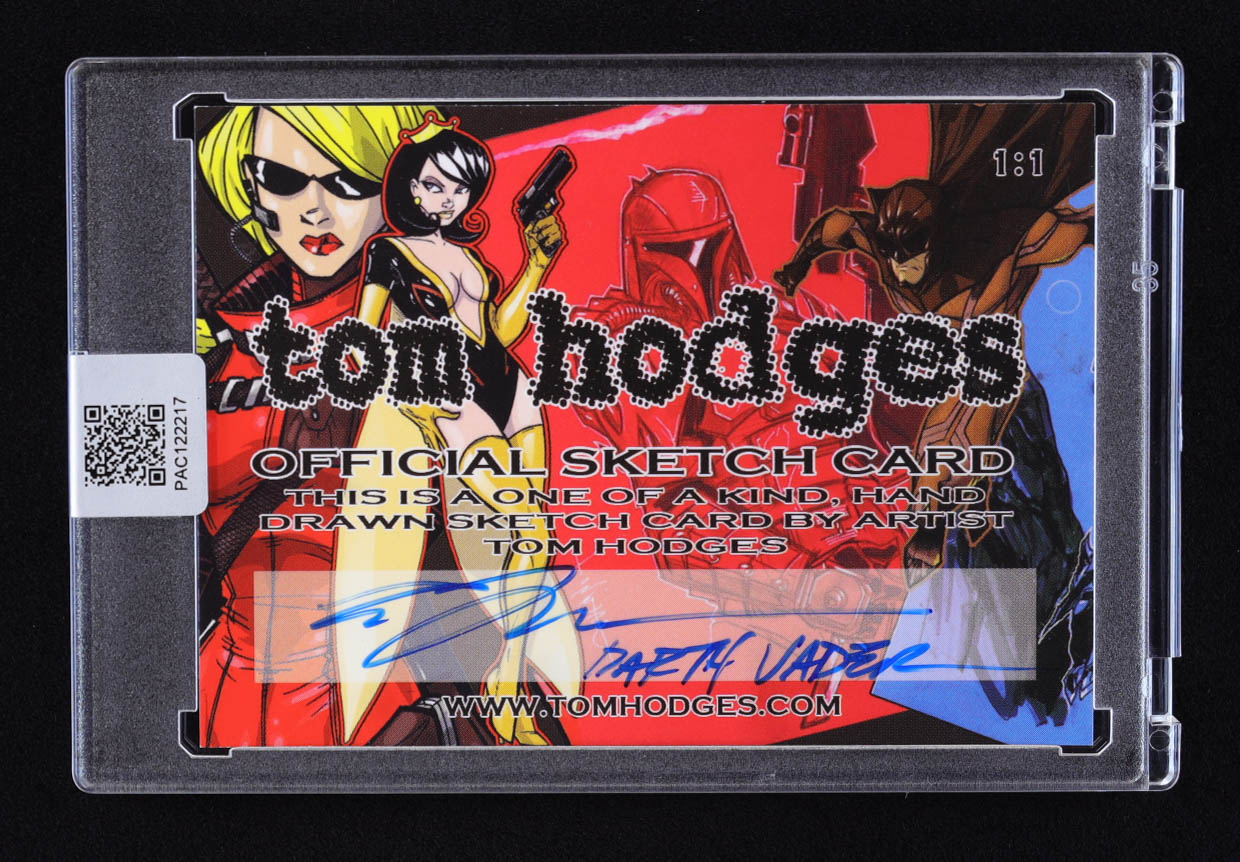 Darth Vader | Star Wars | Original Art Sketch Card by Tom Hodges (1/1 Original Art) at PristineAuction.com Darth Vader | Star Wars | Original Art Sketch Card by Tom Hodges (1/1 Original Art) at PristineAuction.com