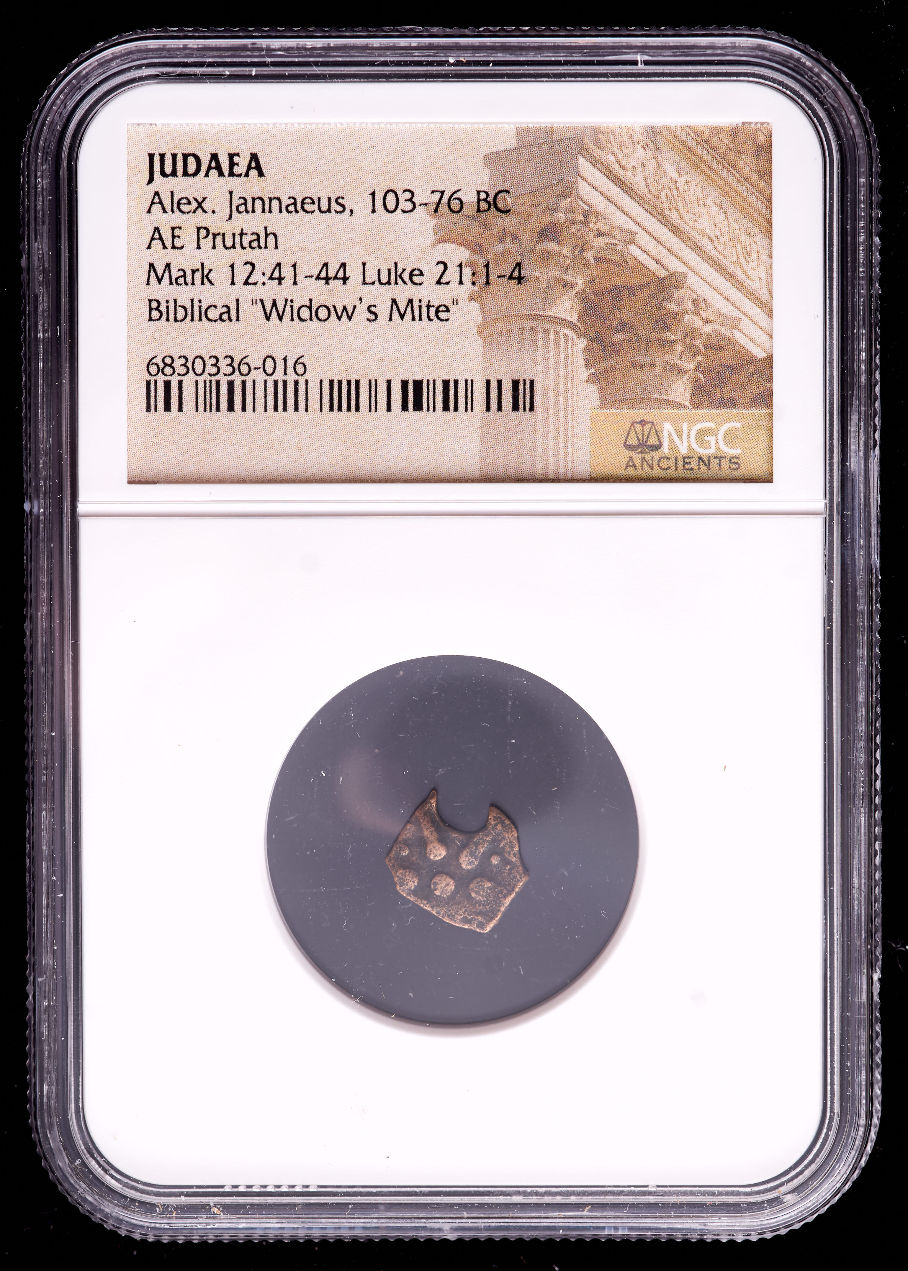 "Widow's Mite" Rare Certified Biblical 2000 Year Old Coin From The Holy Land (NGC) at PristineAuction.com "Widow's Mite" Rare Certified Biblical 2000 Year Old Coin From The Holy Land (NGC) at PristineAuction.com