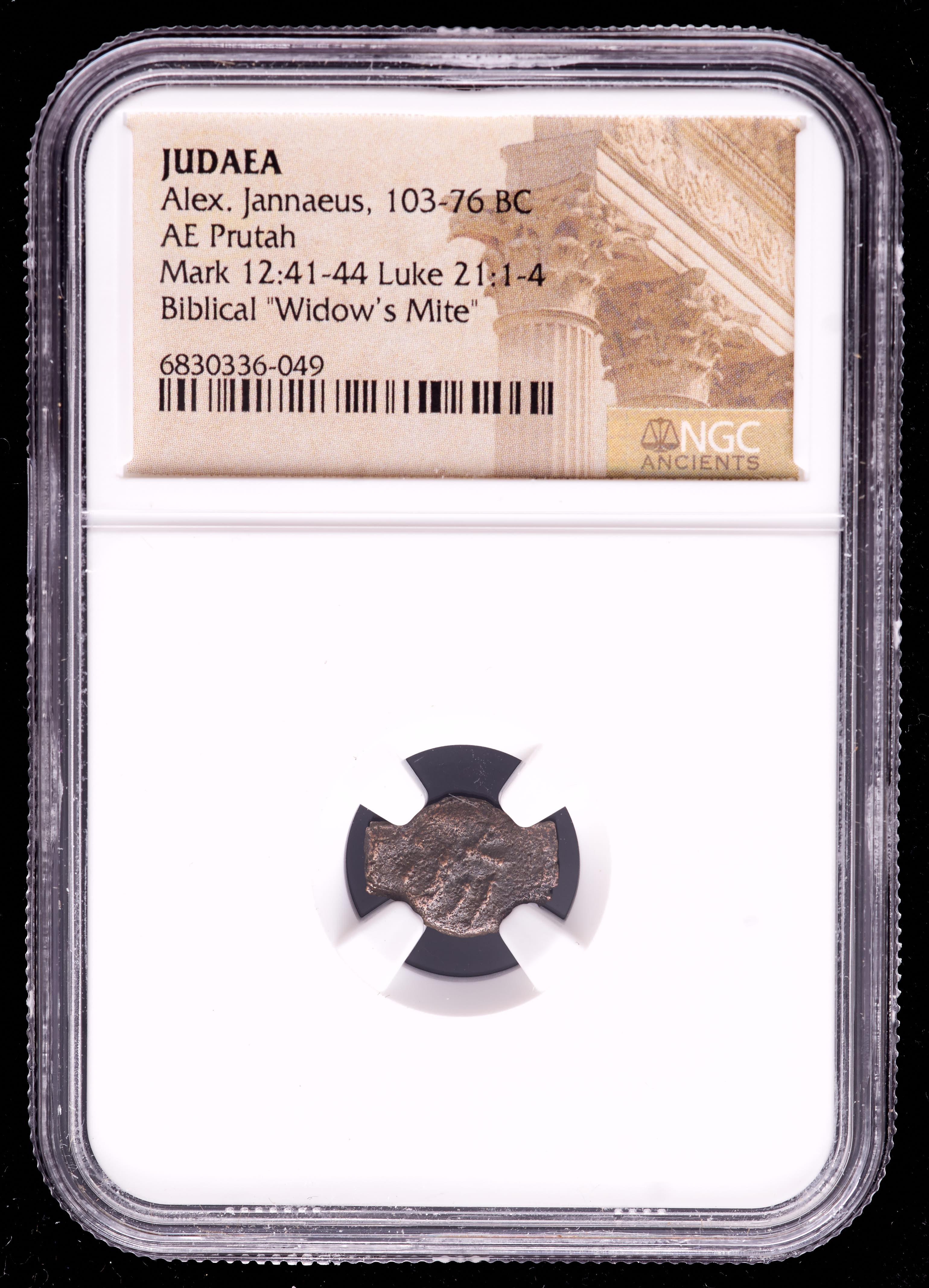 "Widow's Mite" Rare Certified Biblical 2000 Year Old Coin From The Holy Land (NGC) at PristineAuction.com "Widow's Mite" Rare Certified Biblical 2000 Year Old Coin From The Holy Land (NGC) at PristineAuction.com