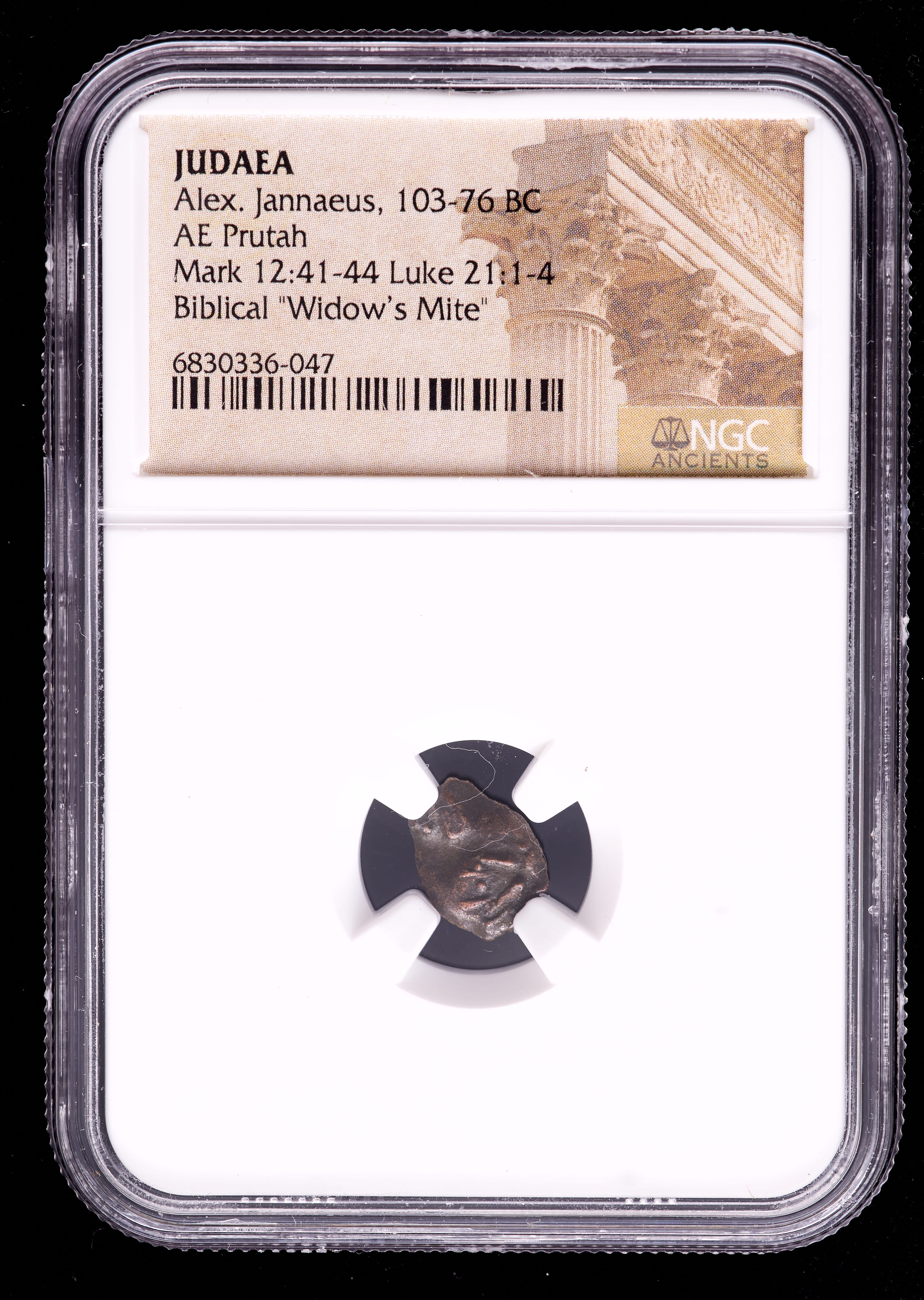 "Widow's Mite" Rare Certified Biblical 2000 Year Old Coin From The Holy Land (NGC) at PristineAuction.com "Widow's Mite" Rare Certified Biblical 2000 Year Old Coin From The Holy Land (NGC) at PristineAuction.com