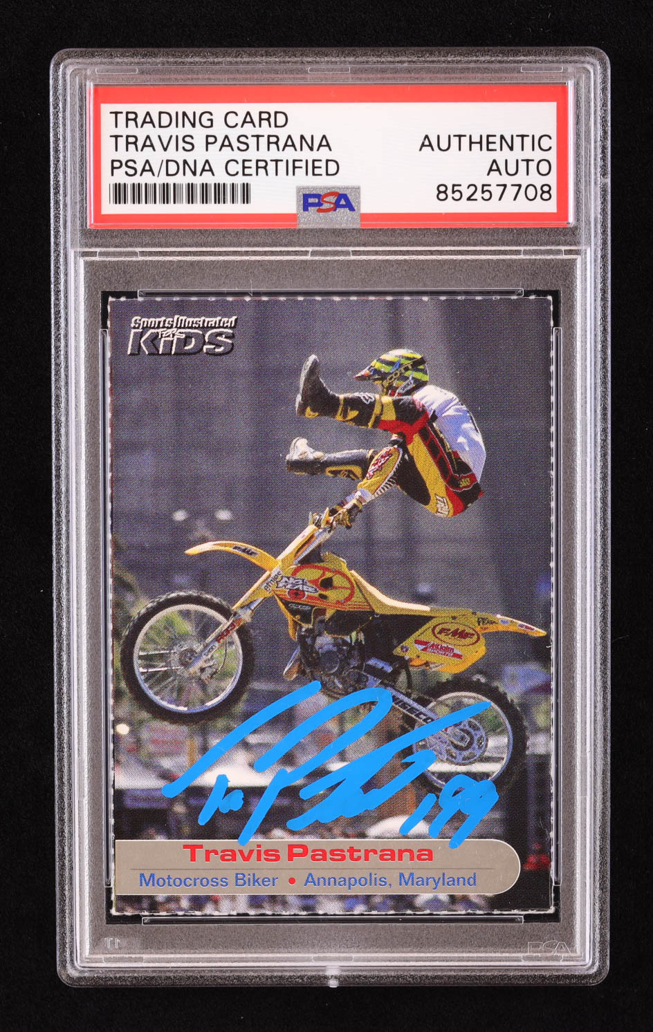Travis Pastrana Signed 2001 Sports Illustrated for Kids #41 / Motocross (PSA) at PristineAuction.com Travis Pastrana Signed 2001 Sports Illustrated for Kids #41 / Motocross (PSA) at PristineAuction.com