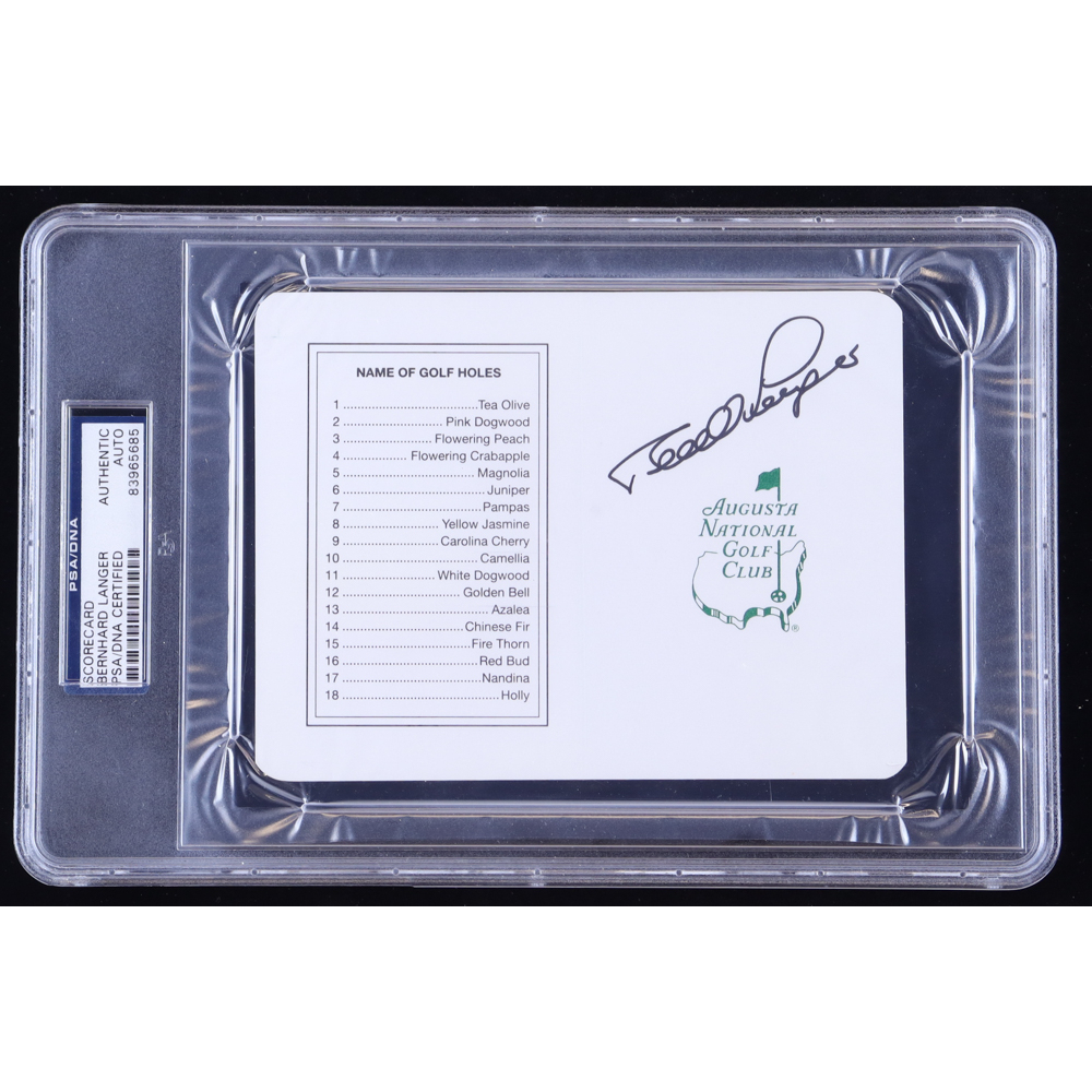 Bernhard Langer Signed Augusta National Golf Club Scorecard (PSA ...