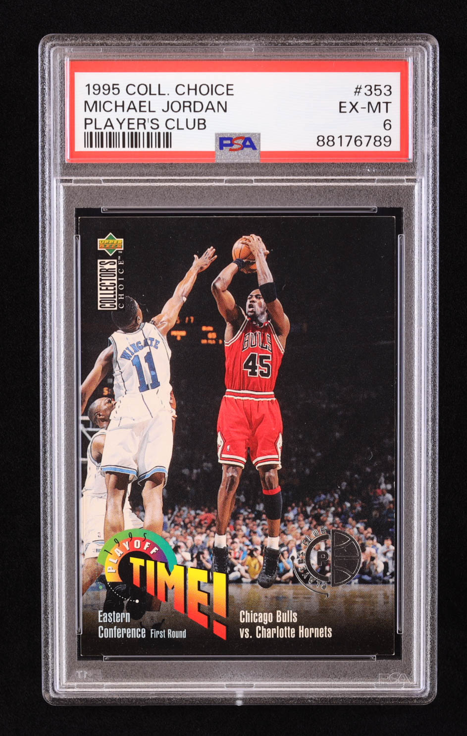 Michael Jordan 1995-96 Collector's Choice Player's Club #353 PT (PSA 6) at PristineAuction.com Michael Jordan 1995-96 Collector's Choice Player's Club #353 PT (PSA 6) at PristineAuction.com