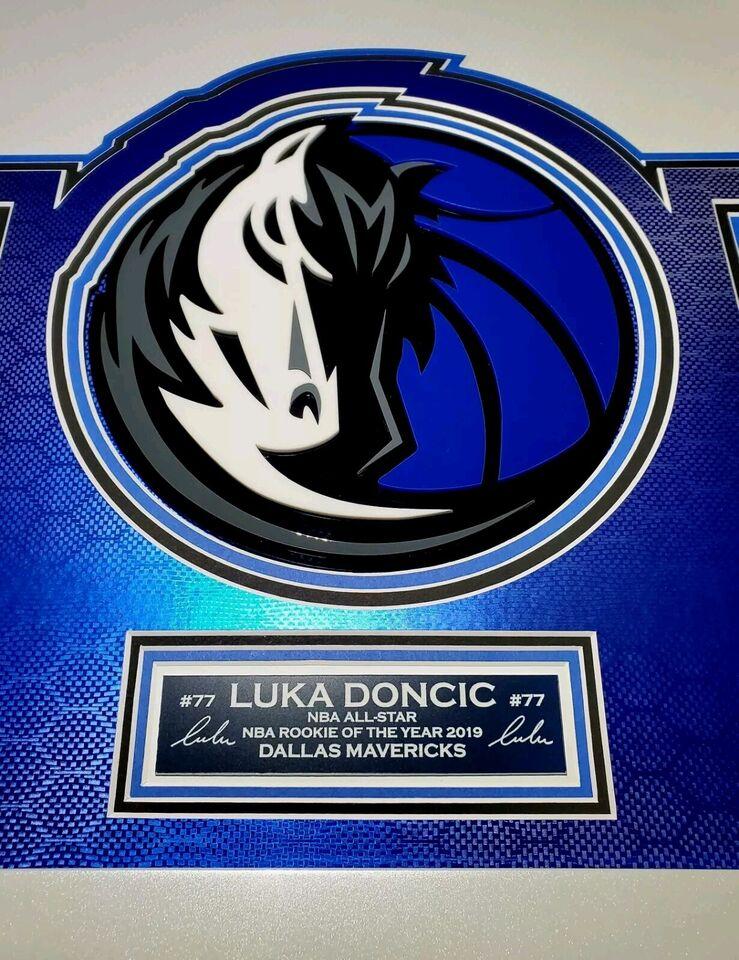 Luka Doncic Signed Mavericks Custom Framed LED Backlit Nike Jersey Display & (2) PSA 10 Graded Rookie Cards (Panini) at PristineAuction.com Luka Doncic Signed Mavericks Custom Framed LED Backlit Nike Jersey Display & (2) PSA 10 Graded Rookie Cards (Panini) at PristineAuction.com