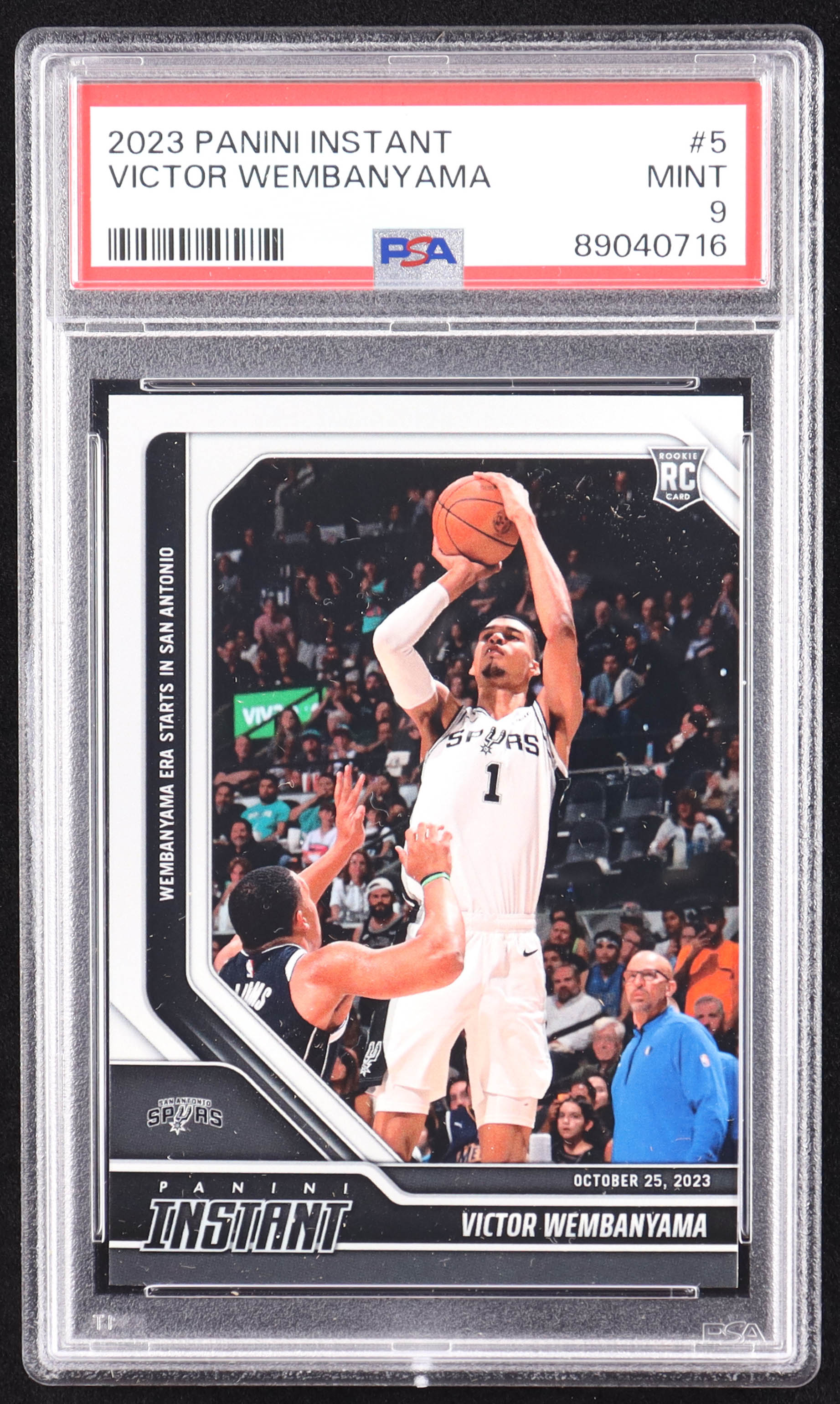 Victor Wembanyama 2023-24 Panini Instant #5 RC (PSA 9) at PristineAuction.com Victor Wembanyama 2023-24 Panini Instant #5 RC (PSA 9) at PristineAuction.com